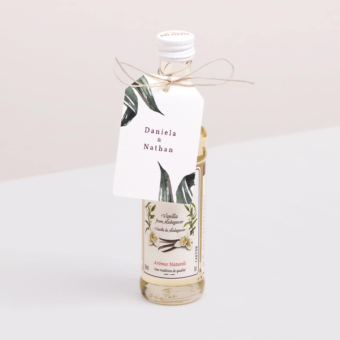 Vorgelochtes Etikett Hochzeit Fähnchen Palma Terracotta foto N° 3