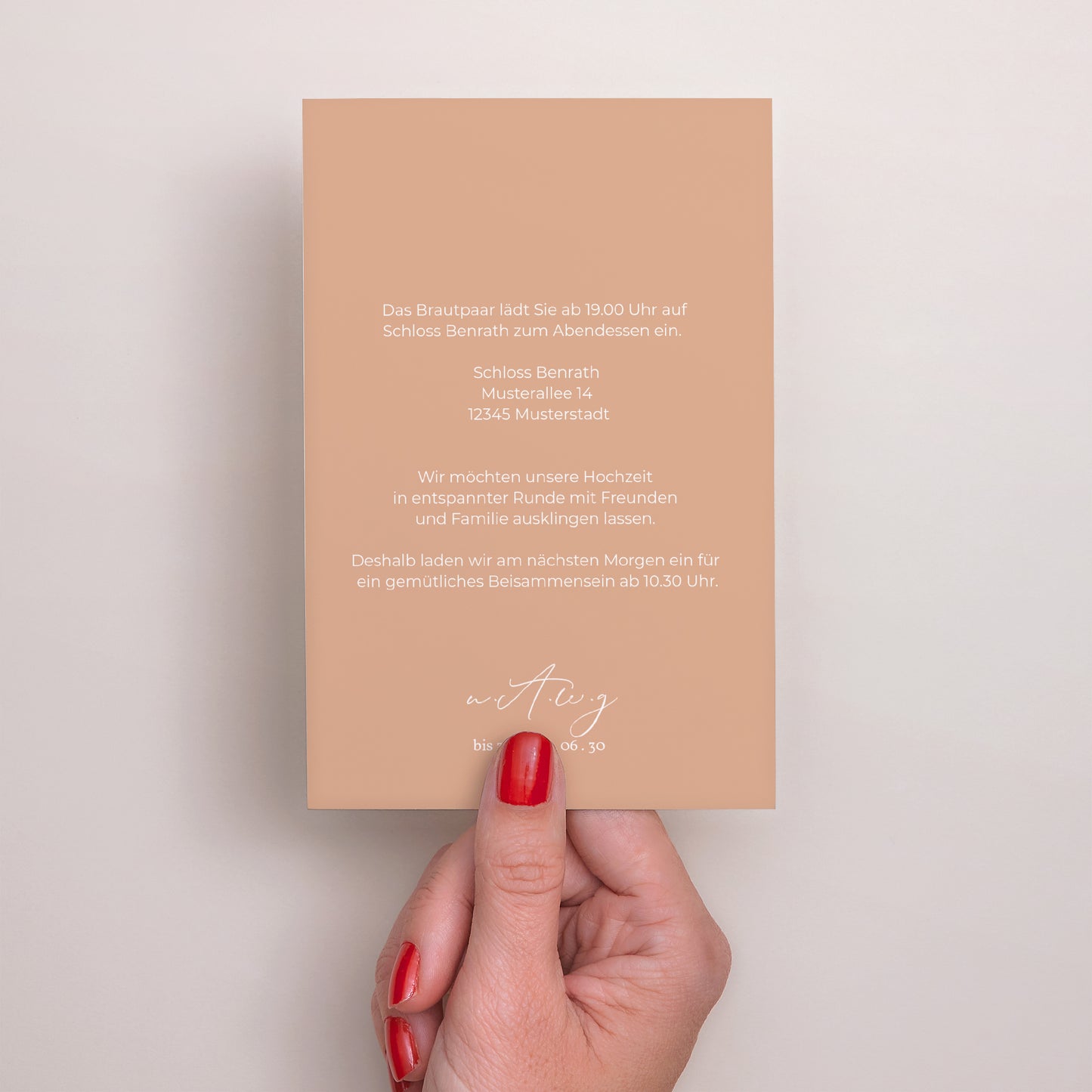 Einladungskarte Hochzeit PortraitPorträt Deine Pastellfarbe foto N° 3