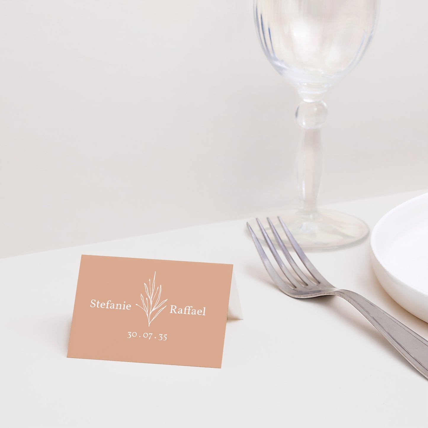 Tischkarten Hochzeit Quer Deine Pastellfarbe foto N° 2