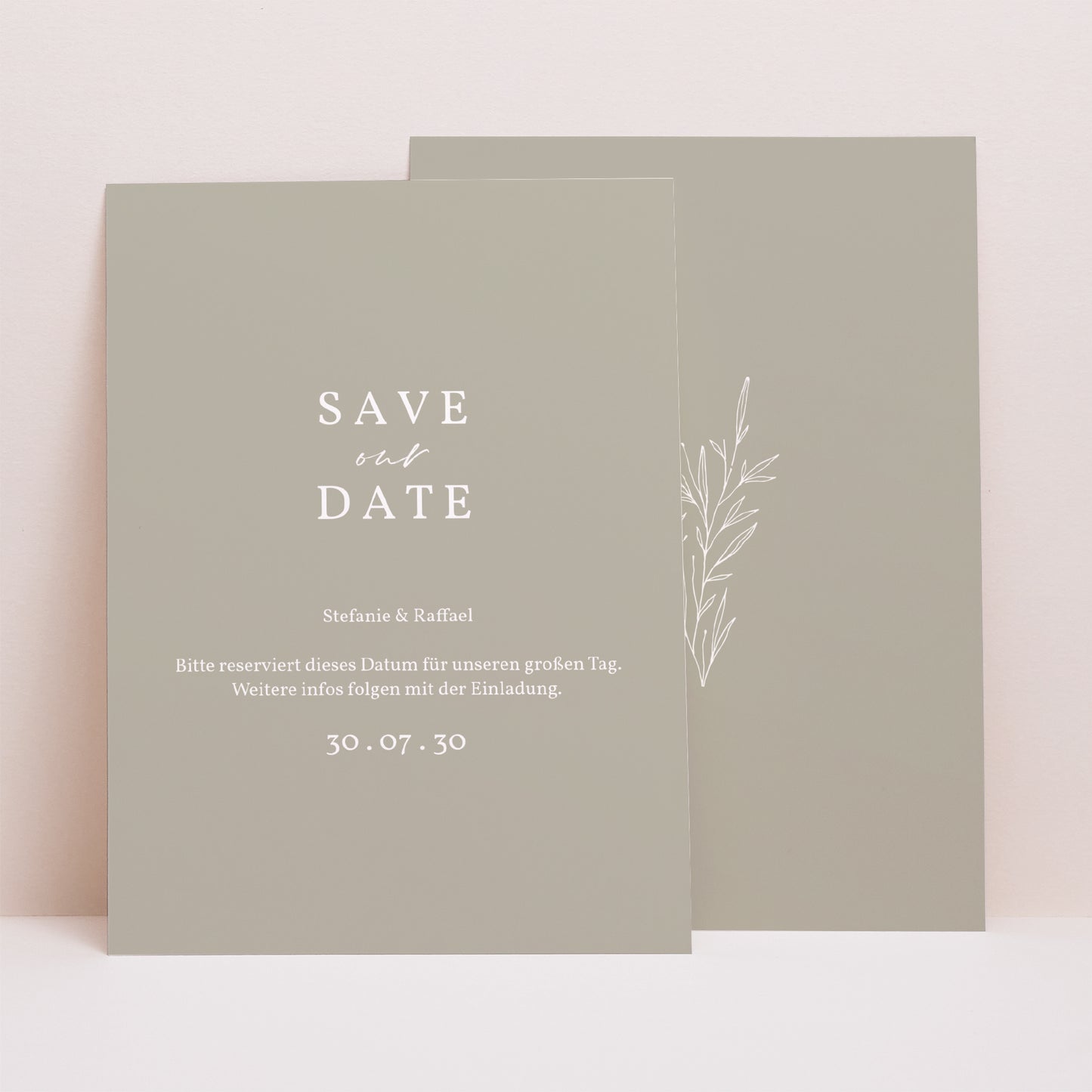 Save the date Karte Hochzeit Porträt Deine Pastellfarbe foto N° 1