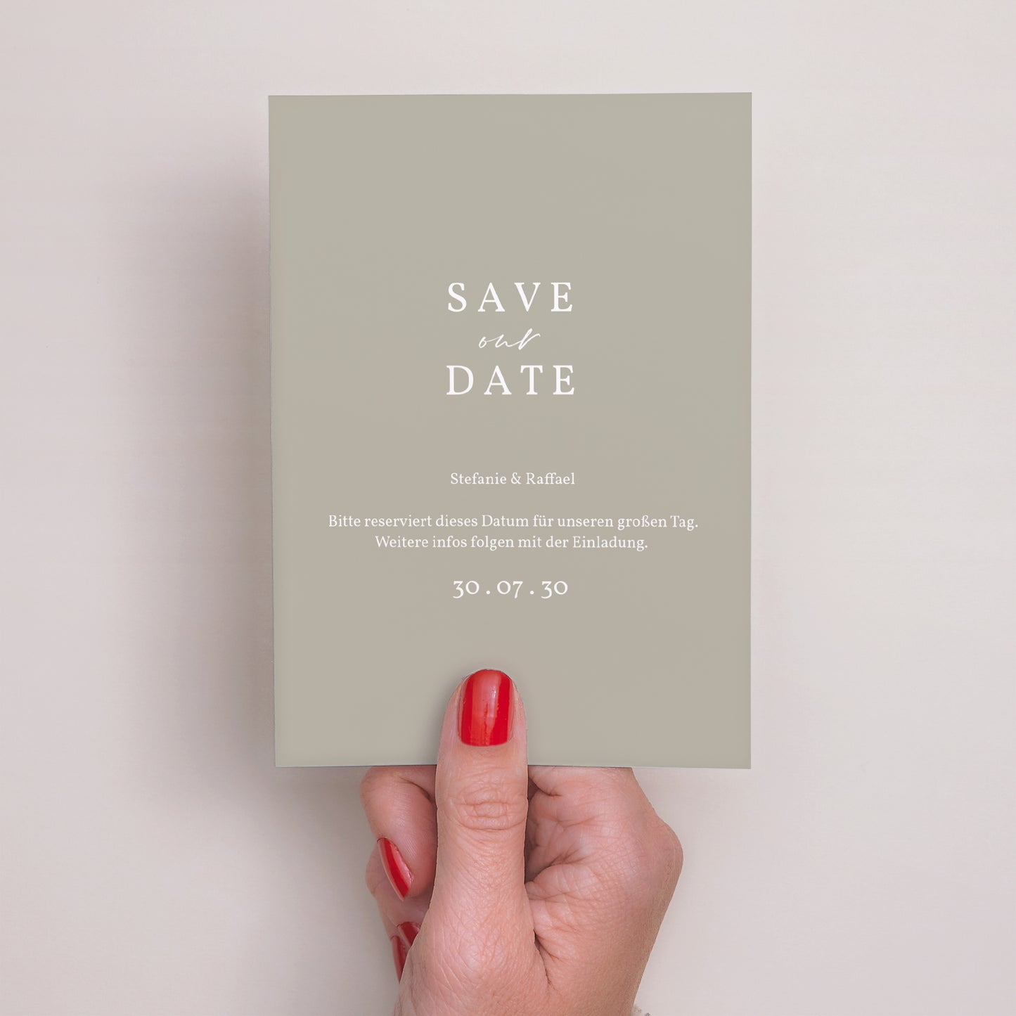Save the date Karte Hochzeit Porträt Deine Pastellfarbe foto N° 2