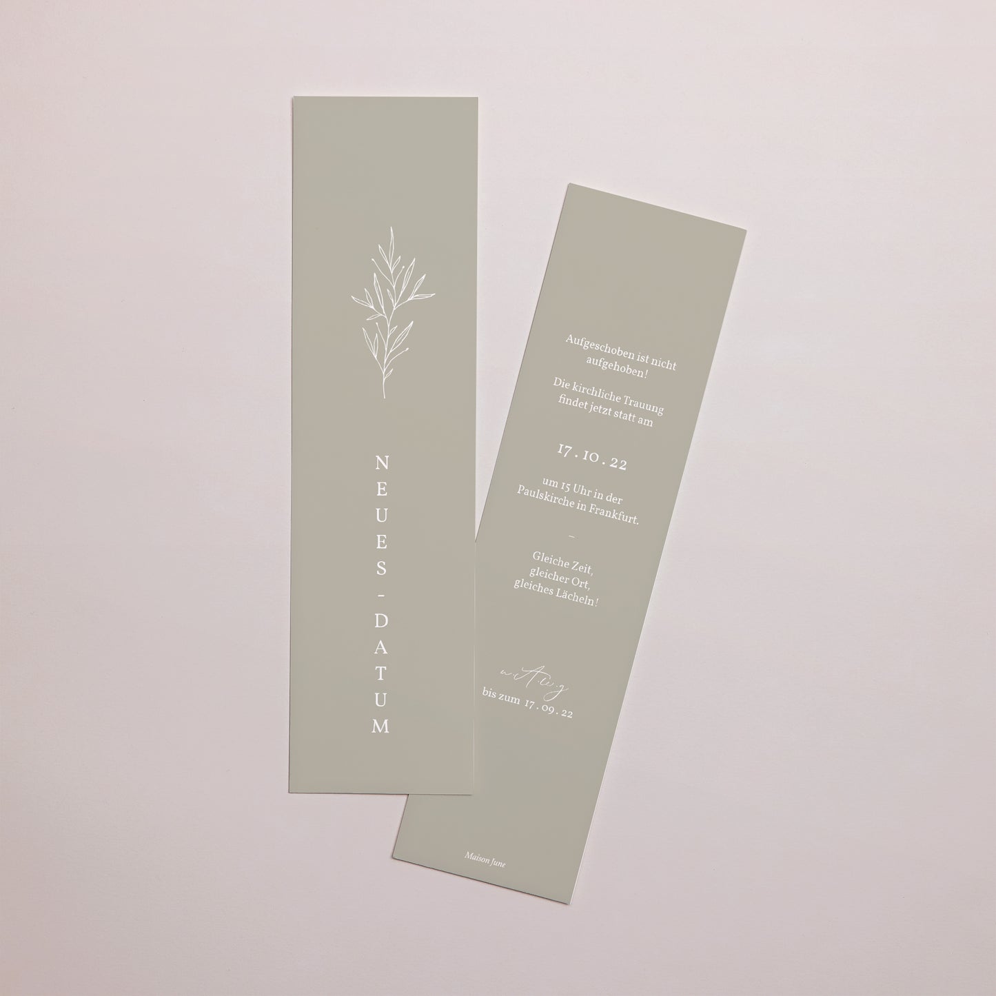 Karte Hochzeit Lesezeichen Deine Pastellfarbe foto N° 1
