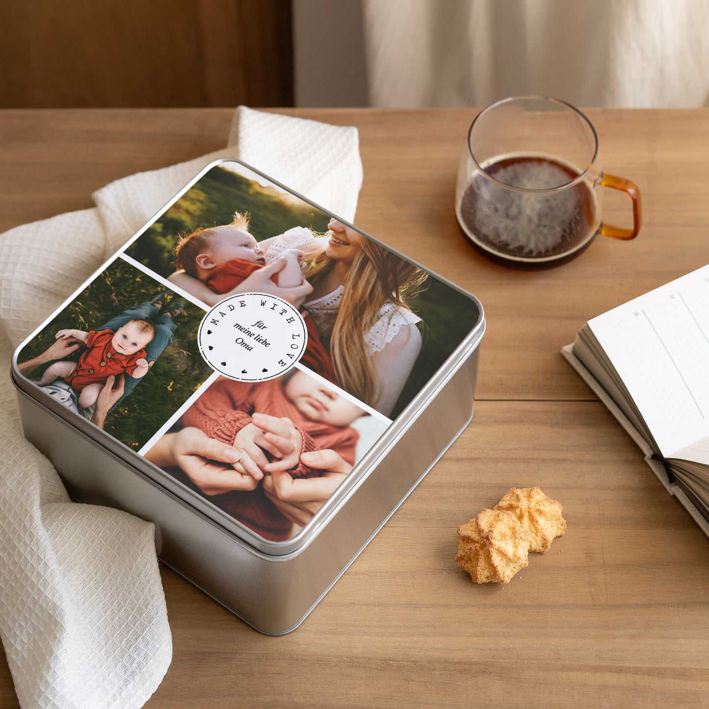 Metalldose Objekte Quadratisch Fotos und Erinnerungen foto N° 2
