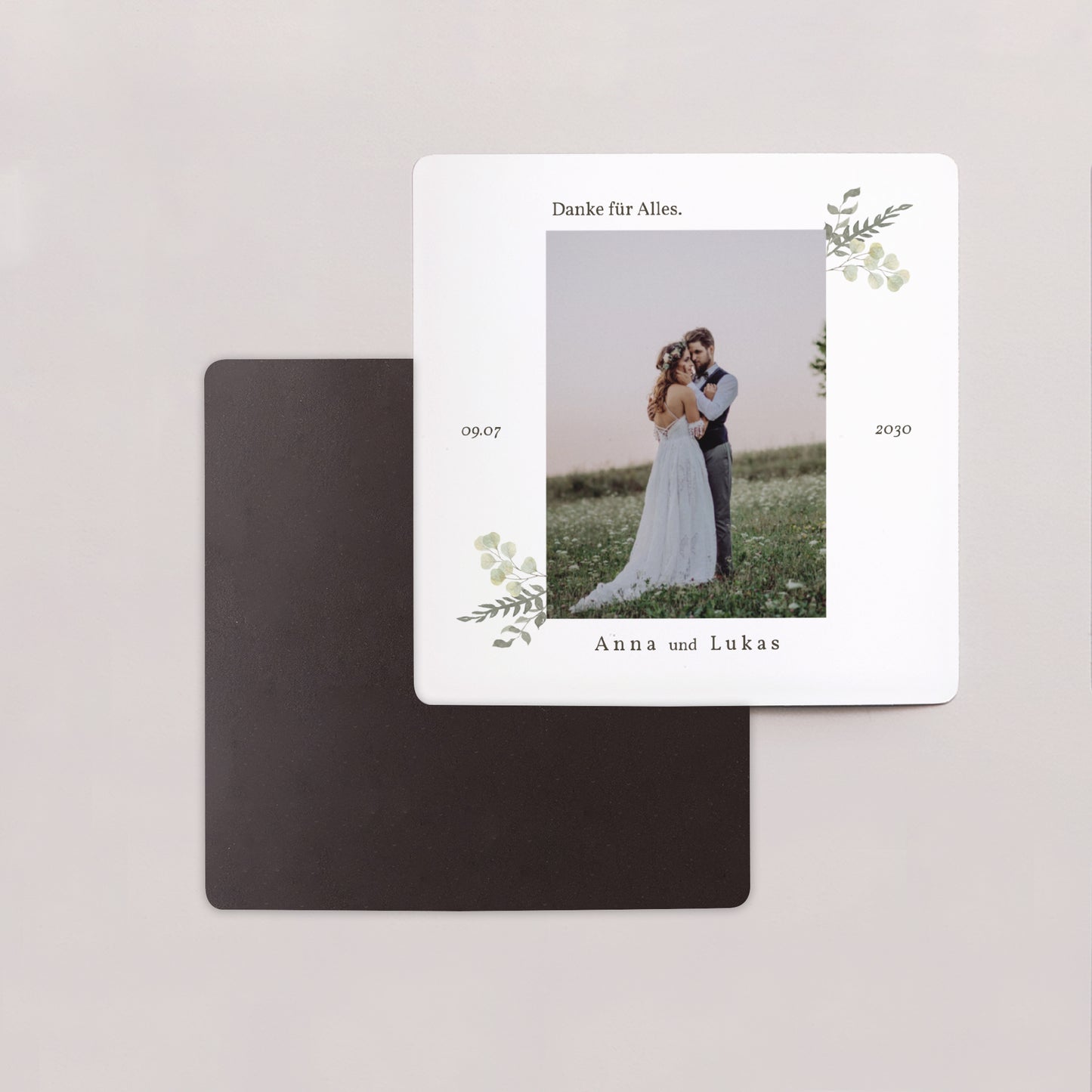 Dankeskarte Hochzeit Satz von 9, magnetisch. Neo Champêtre foto N° 2