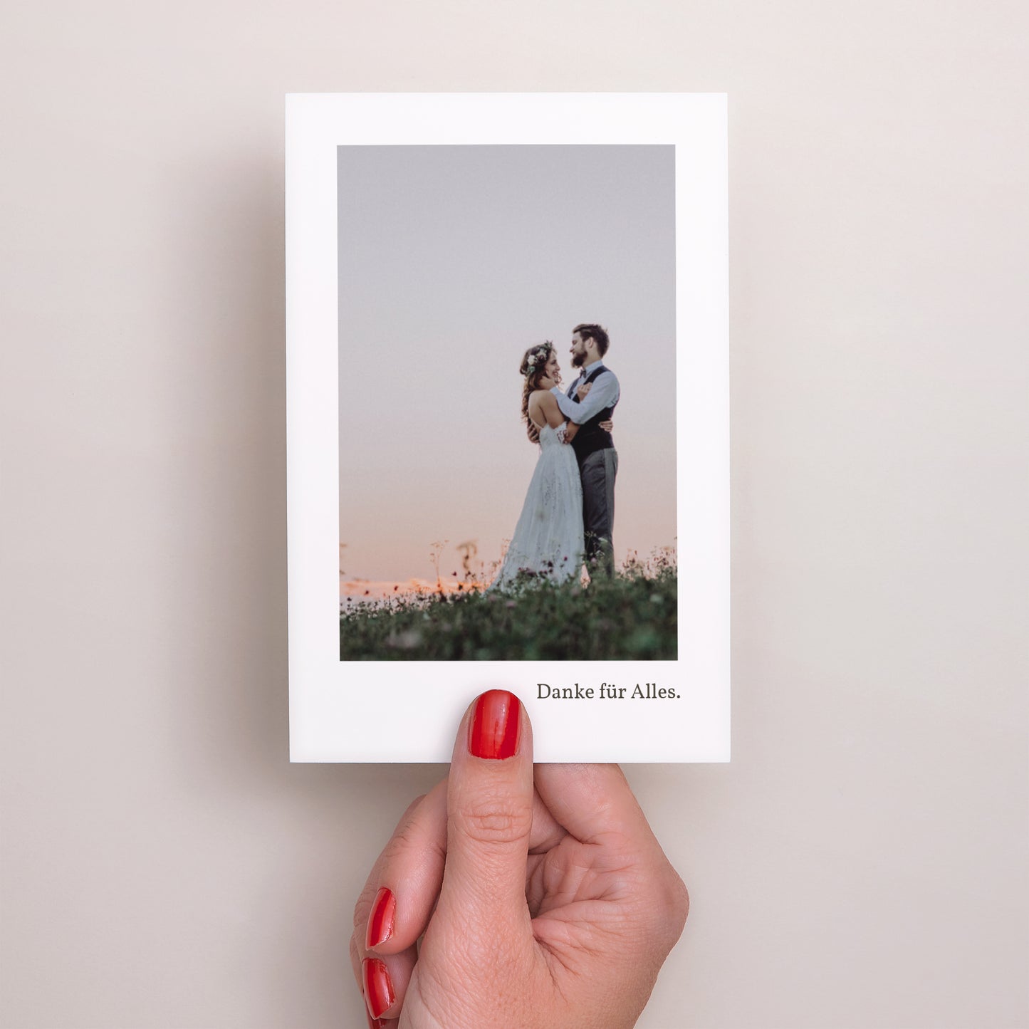 Dankeskarte Hochzeit PortraitPorträt Neo Champêtre foto N° 2