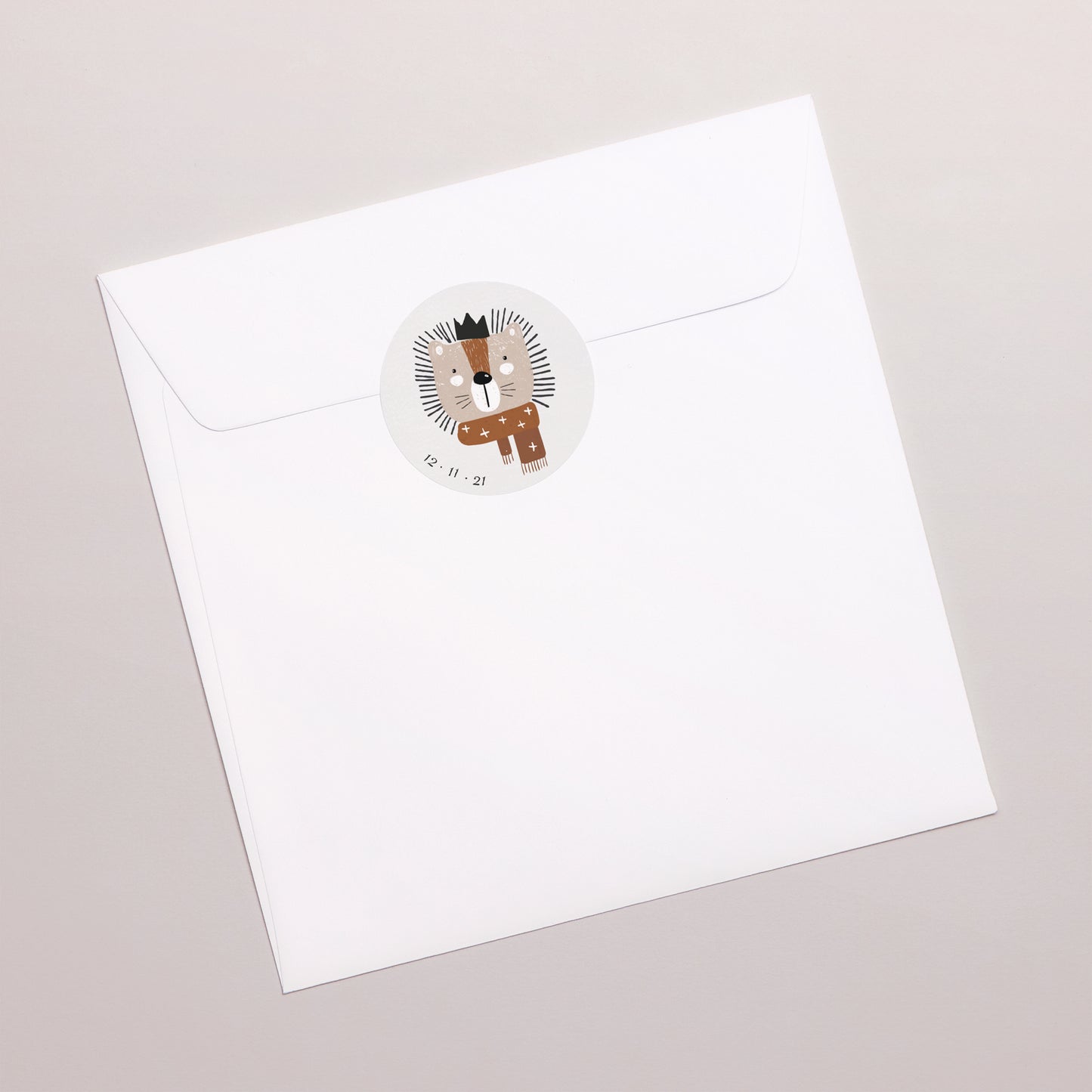 Sticker Geburt Rund König des Dschungels foto N° 3