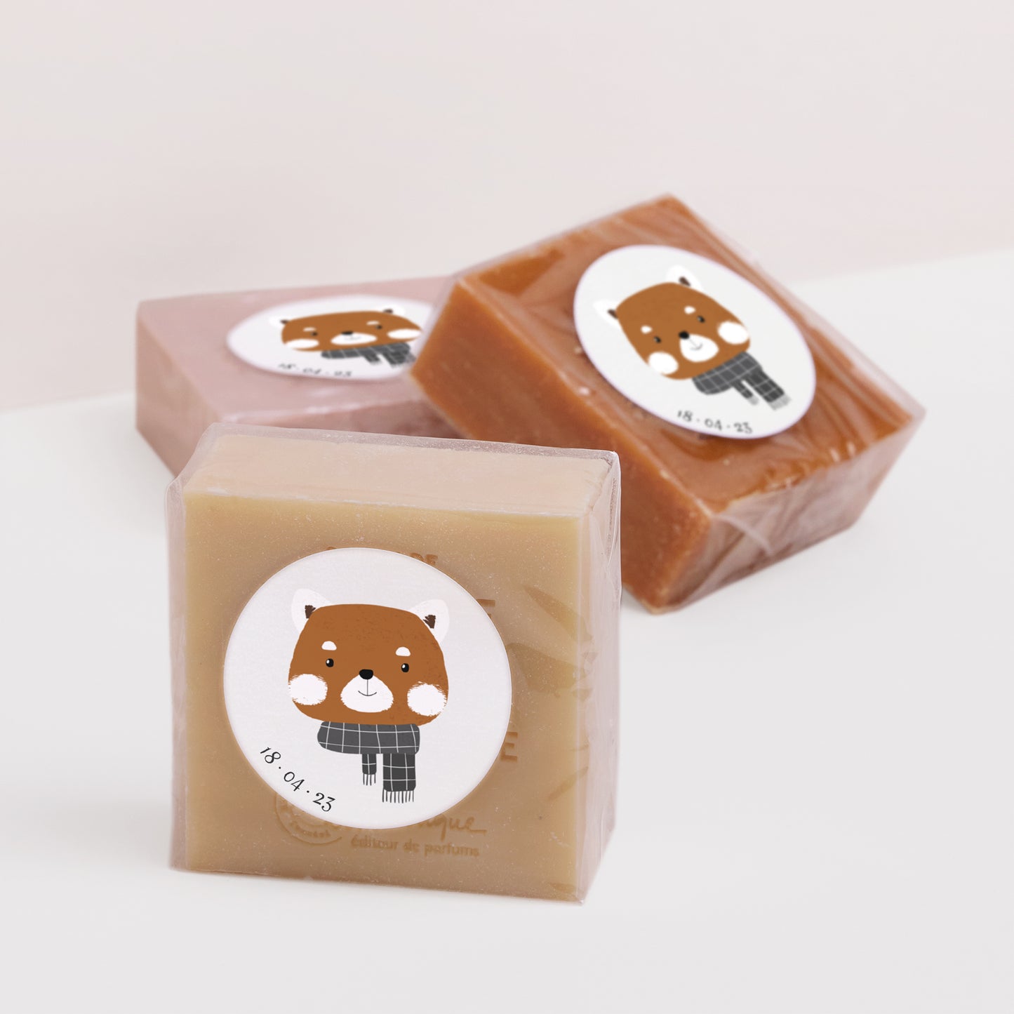 Sticker Geburt Rund Kleiner roter Panda foto N° 2