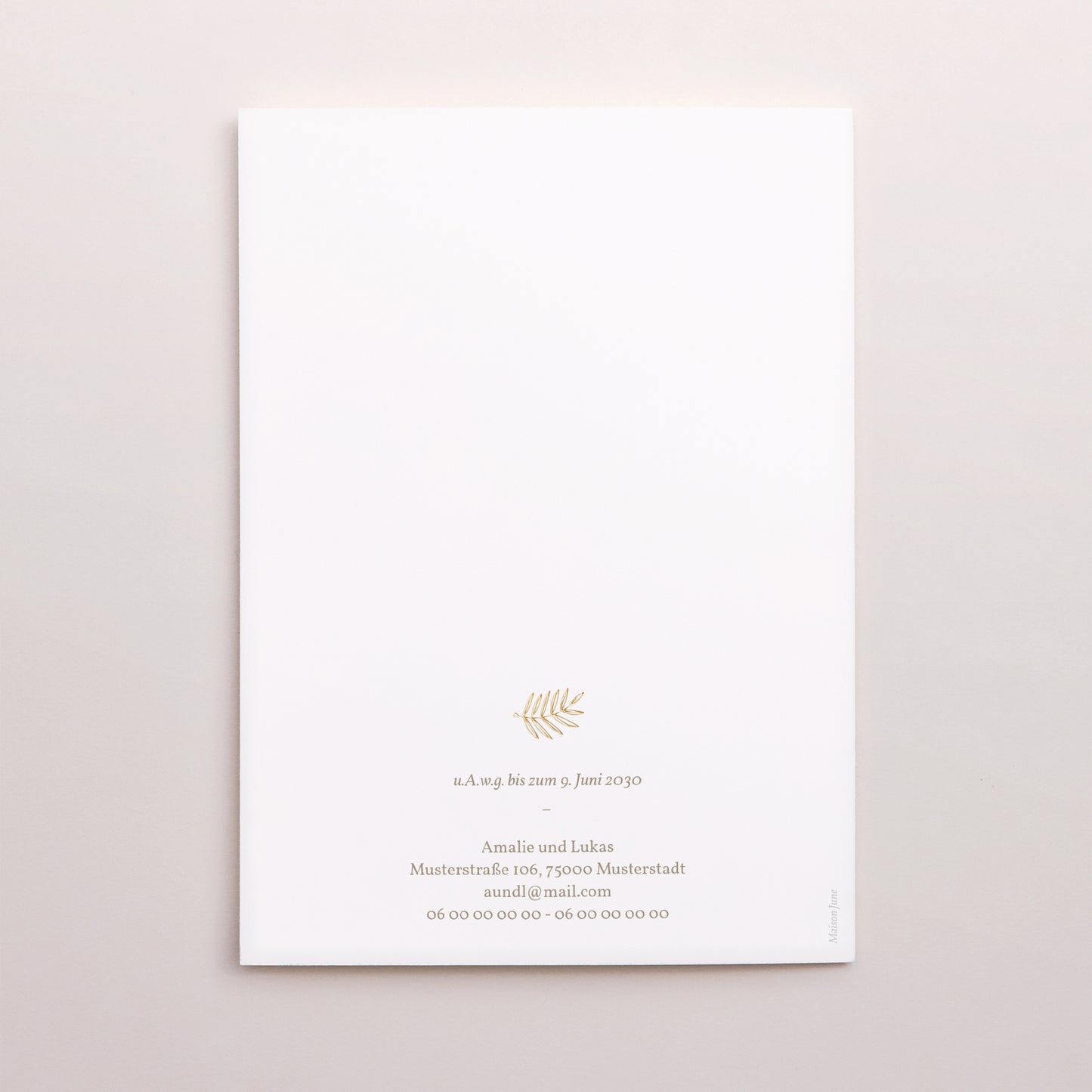 Hochzeitseinladung Doppelflügelporträt Goldene Krone foto N° 3