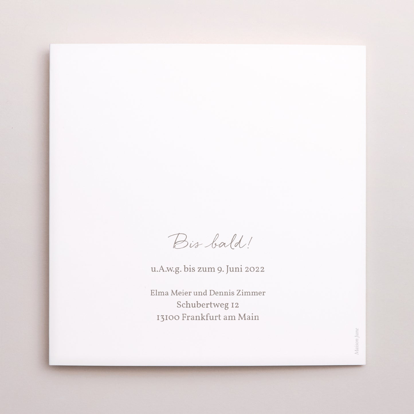 Hochzeitseinladung Doppelflügiges Quadrat Kranz Blumen Aquarell foto N° 3