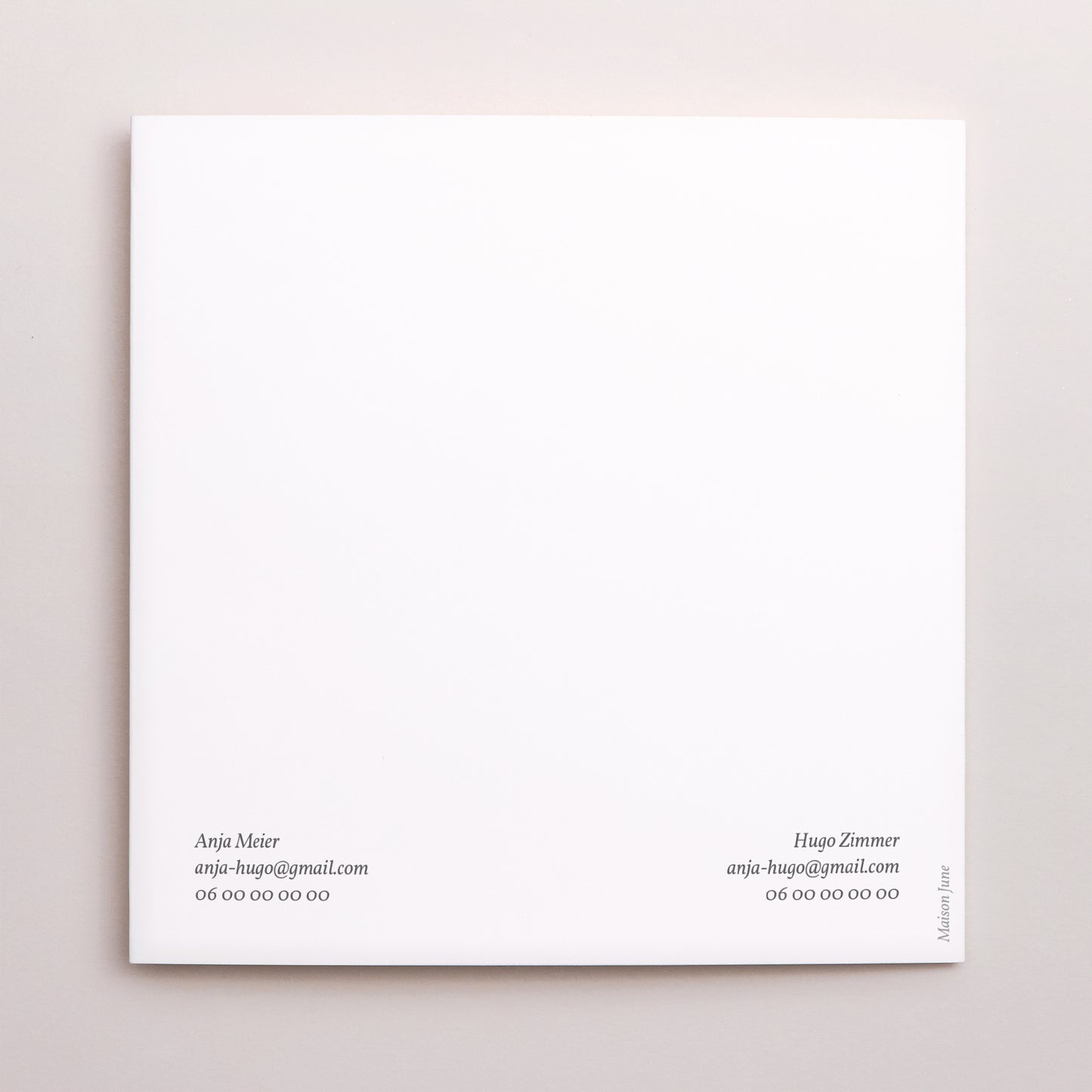 Hochzeitseinladung Doppelflügiges Quadrat Floral pastell foto N° 3