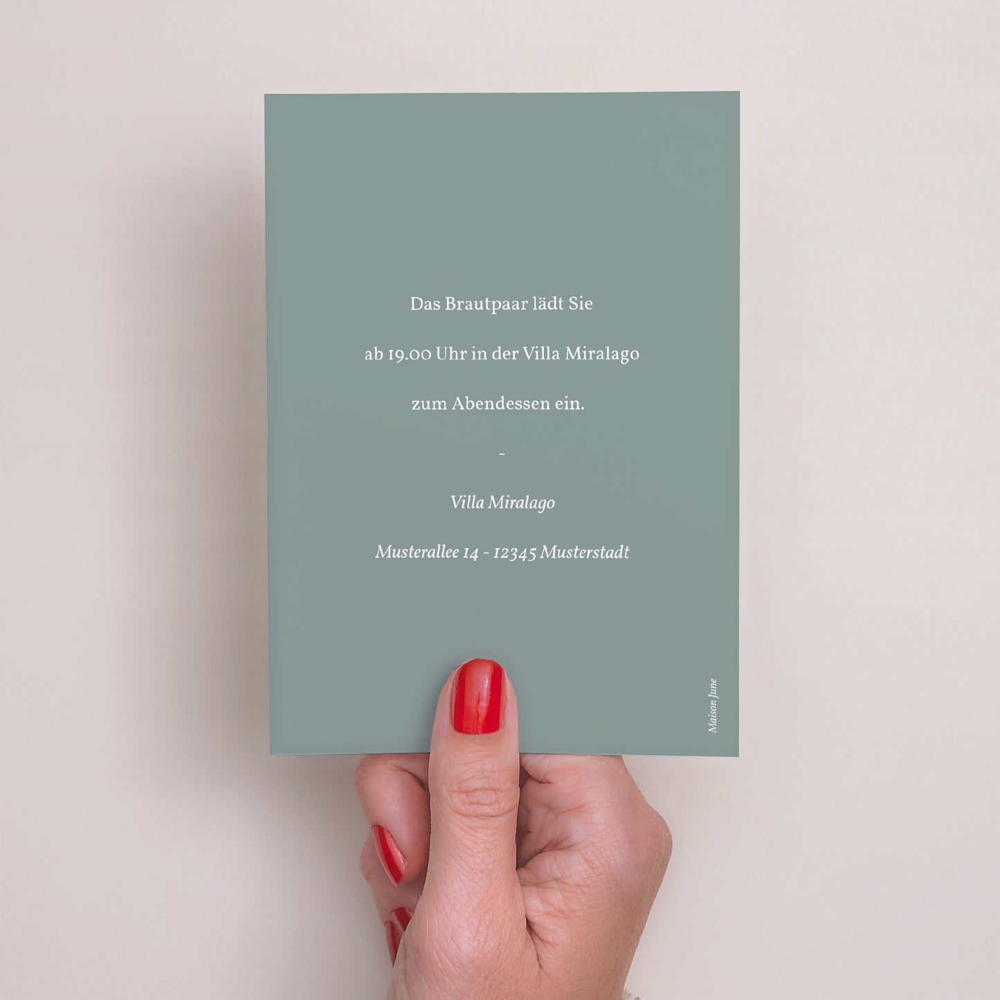 Einladungskarte Hochzeit Porträt Floral pastell foto N° 3