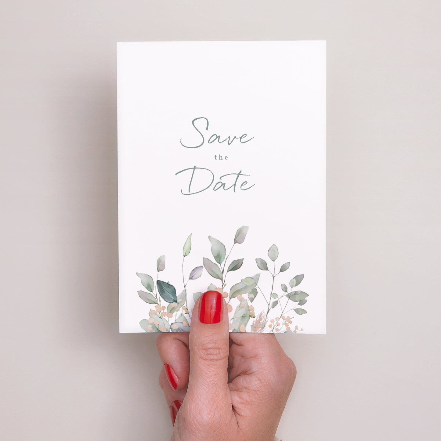 Save the date Karte Hochzeit Porträt Floral pastell foto N° 2