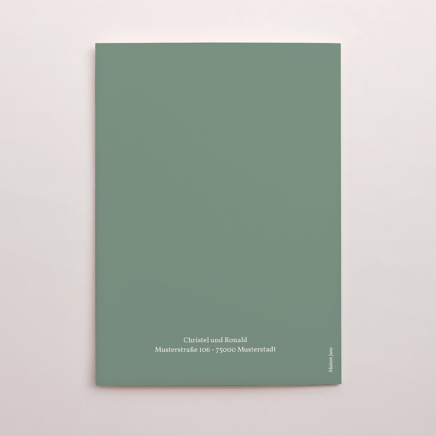 Hochzeitseinladung Doppelflügelporträt Romantischer Zweig foto N° 3