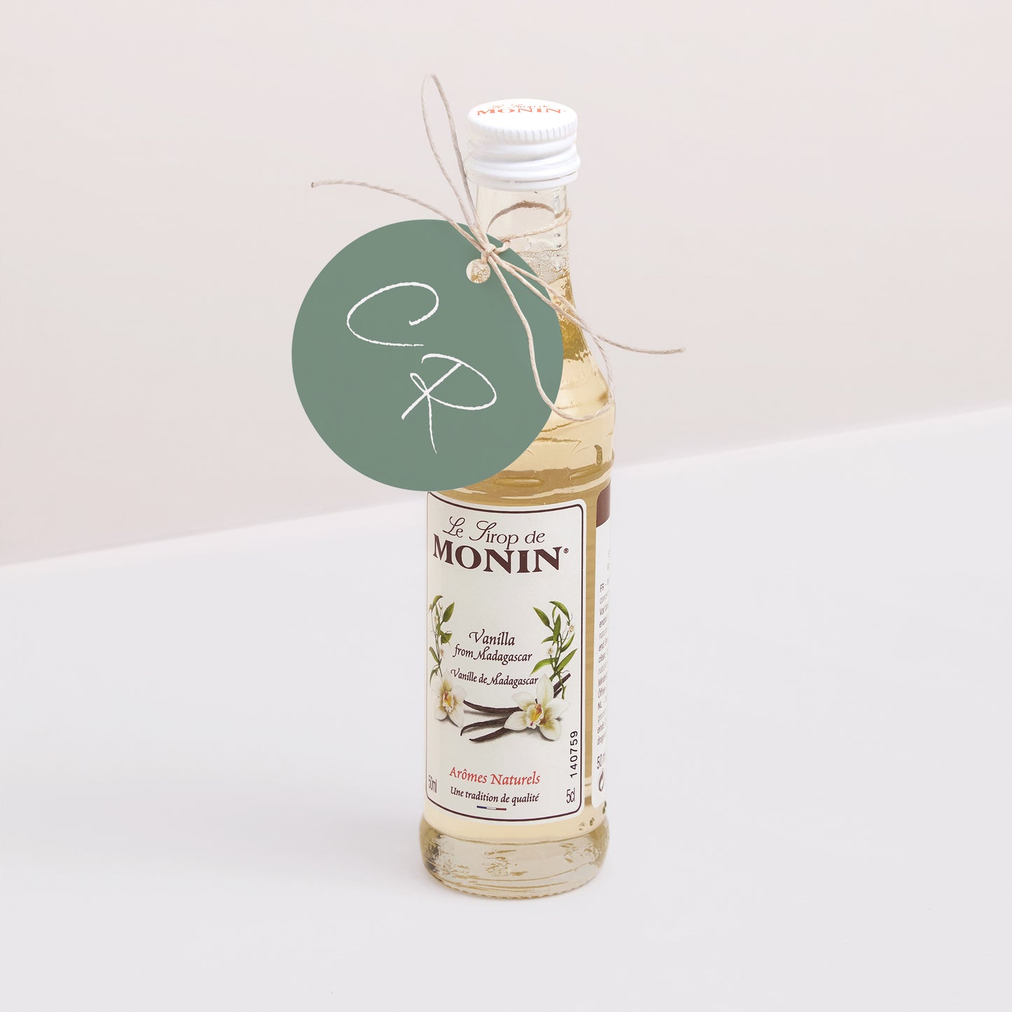 Vorgelochtes Etikett Hochzeit Runde Romantischer Zweig foto N° 3