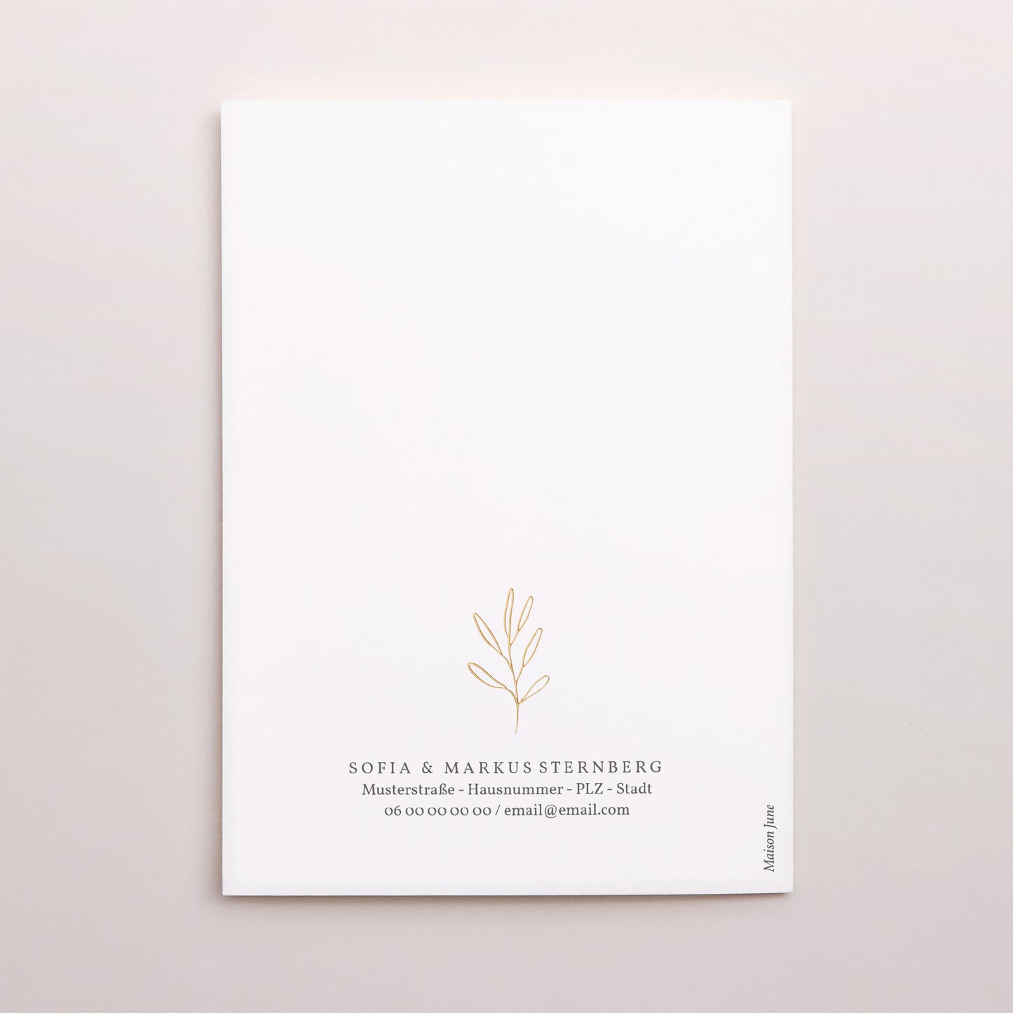 Einladungskarte Hochzeitstag Doppelflügelporträt Romantische Zweig II foto N° 3