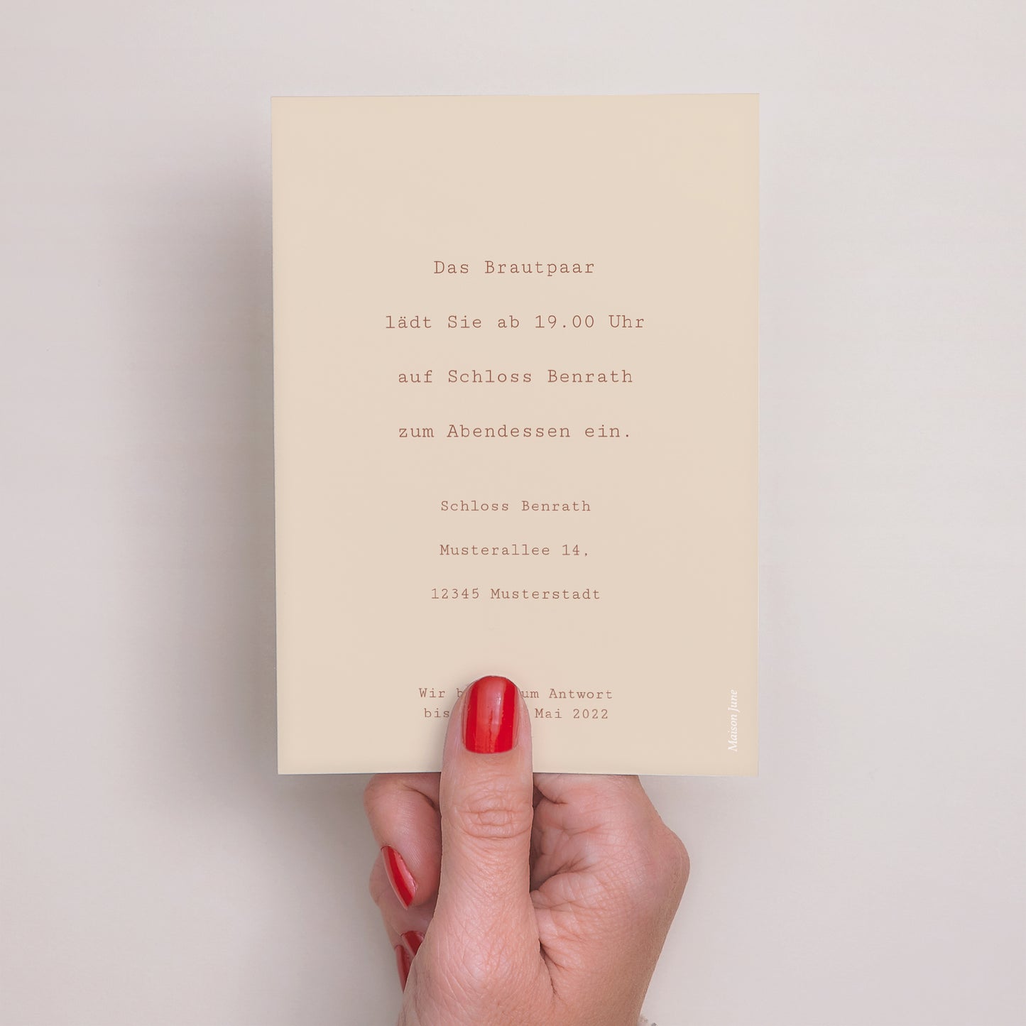 Einladungskarte Hochzeit Porträt Silhouette - Feldblumen foto N° 3