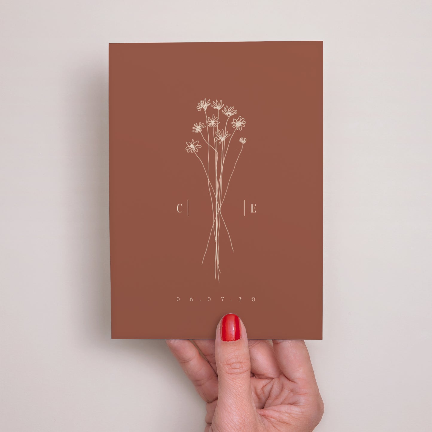 Hochzeitseinladung Silhouette - Feldblumen foto N° 2