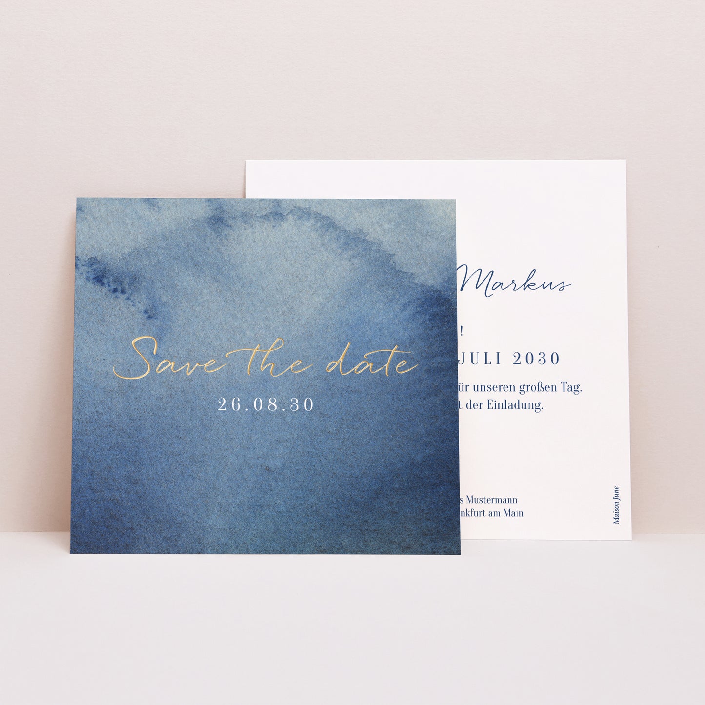 Save the date Karte Hochzeit Quadrat Magische Nacht foto N° 1