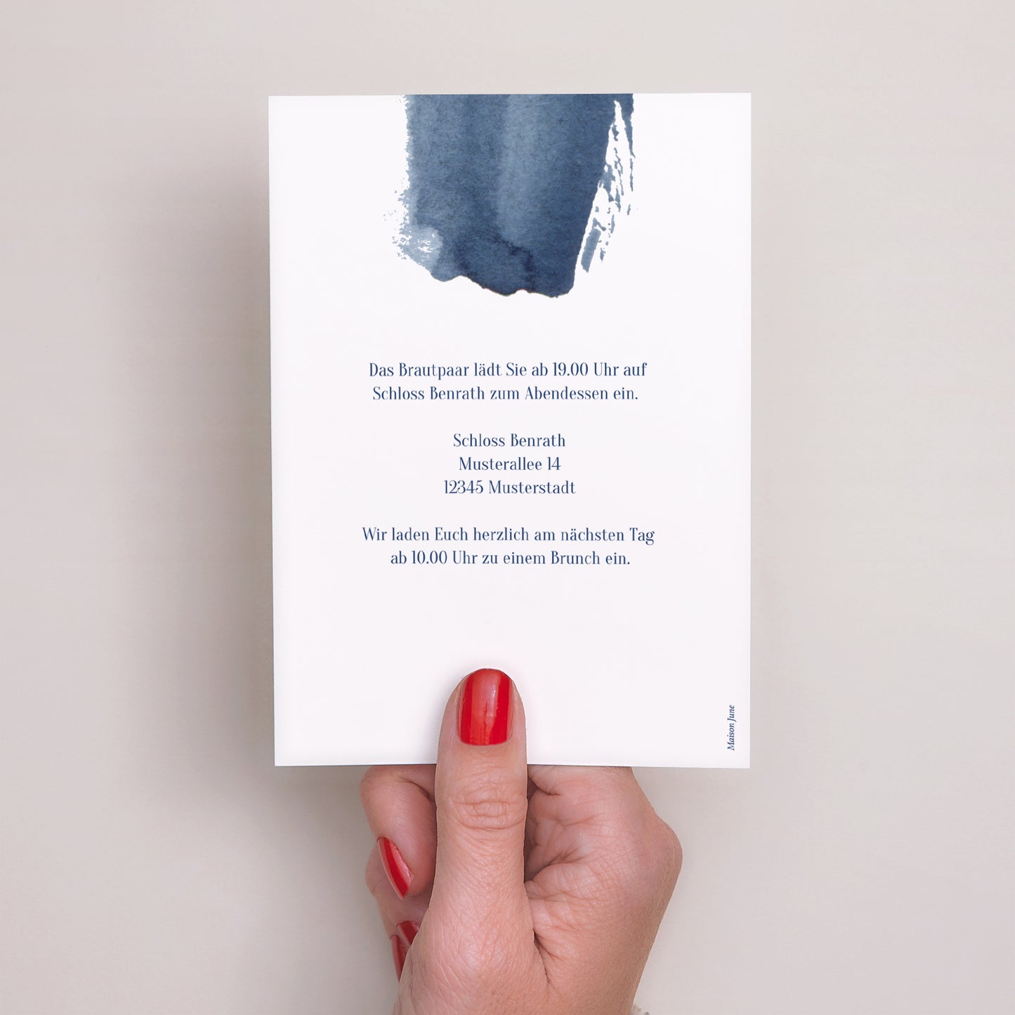 Einladungskarte Hochzeit Porträt Magische Nacht foto N° 3