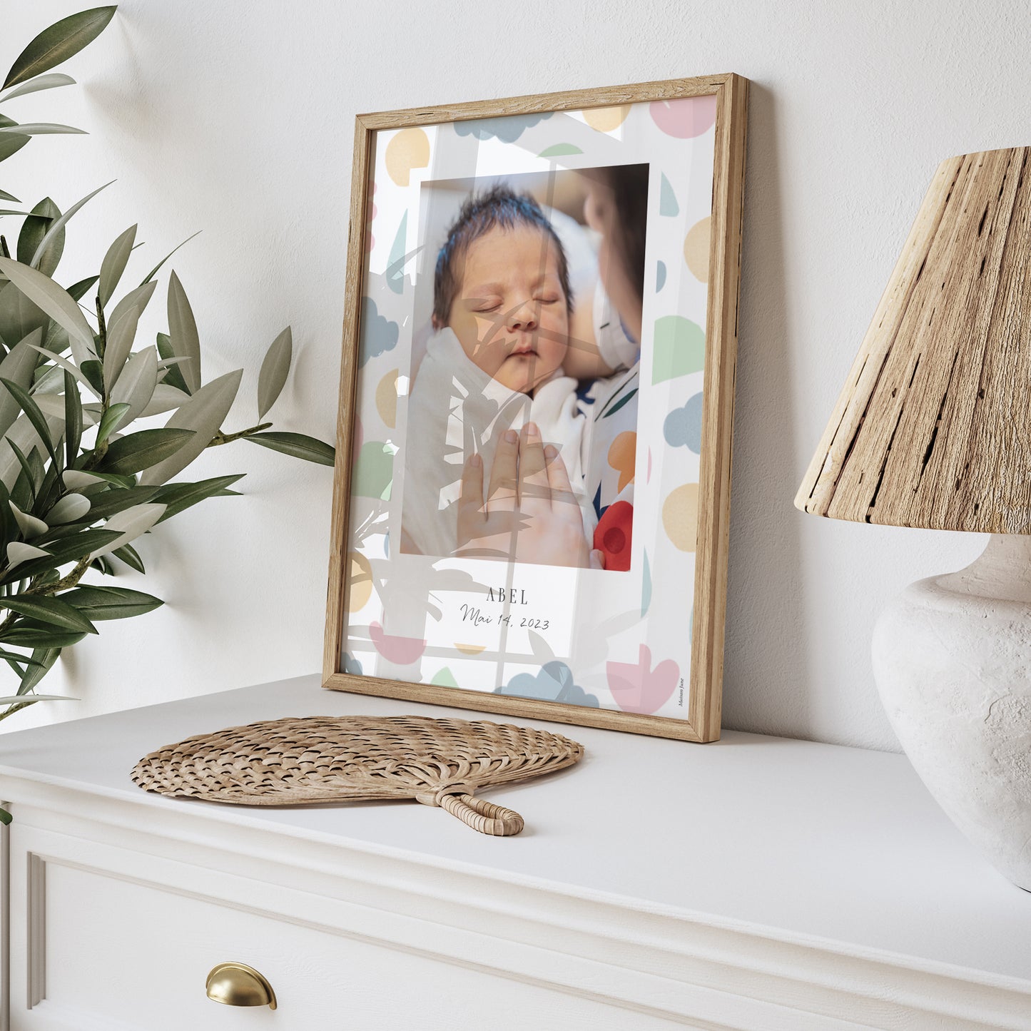 Poster Geburt Porträt Acid Pastell foto N° 5