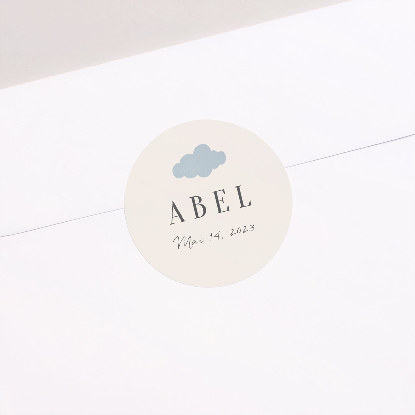 Sticker Geburt Rund Acid Pastell foto N° 1