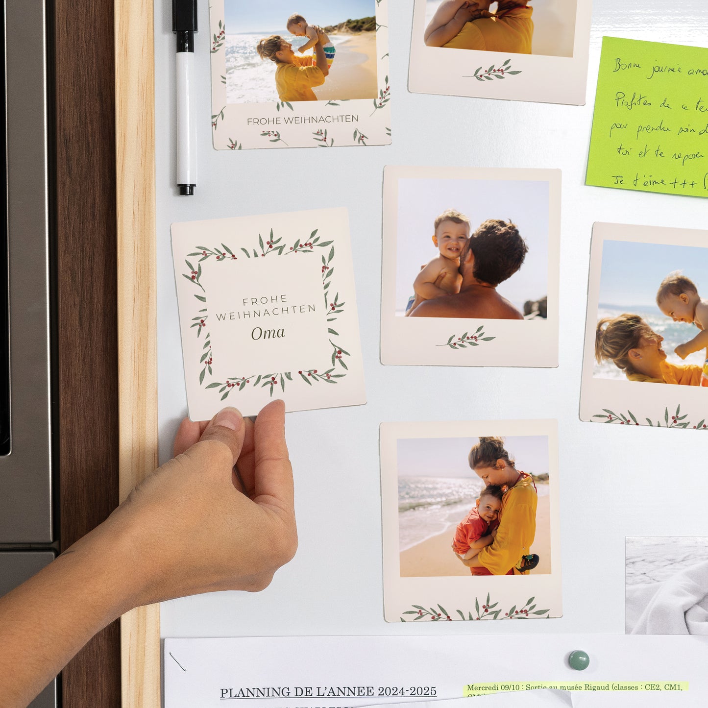 Fotoabzug Weihnachten Pack mit 12, magnetisch Pflanzenrahmen foto N° 2