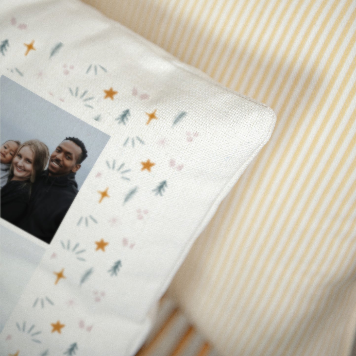 Kissen Weihnachten Natürliche Beige Festliches Muster foto N° 3