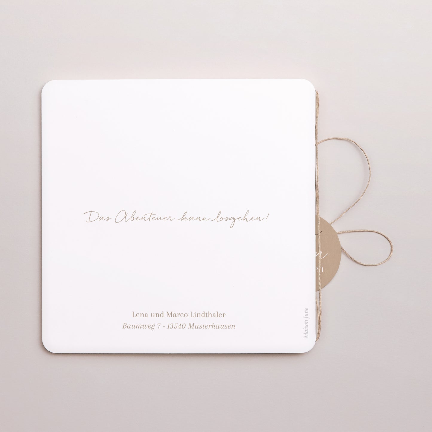 Geburtskarte Doppel-Quadrateinschlag, abgerundete Ecken, runde Etikette Porträt Kraft Natur foto N° 3