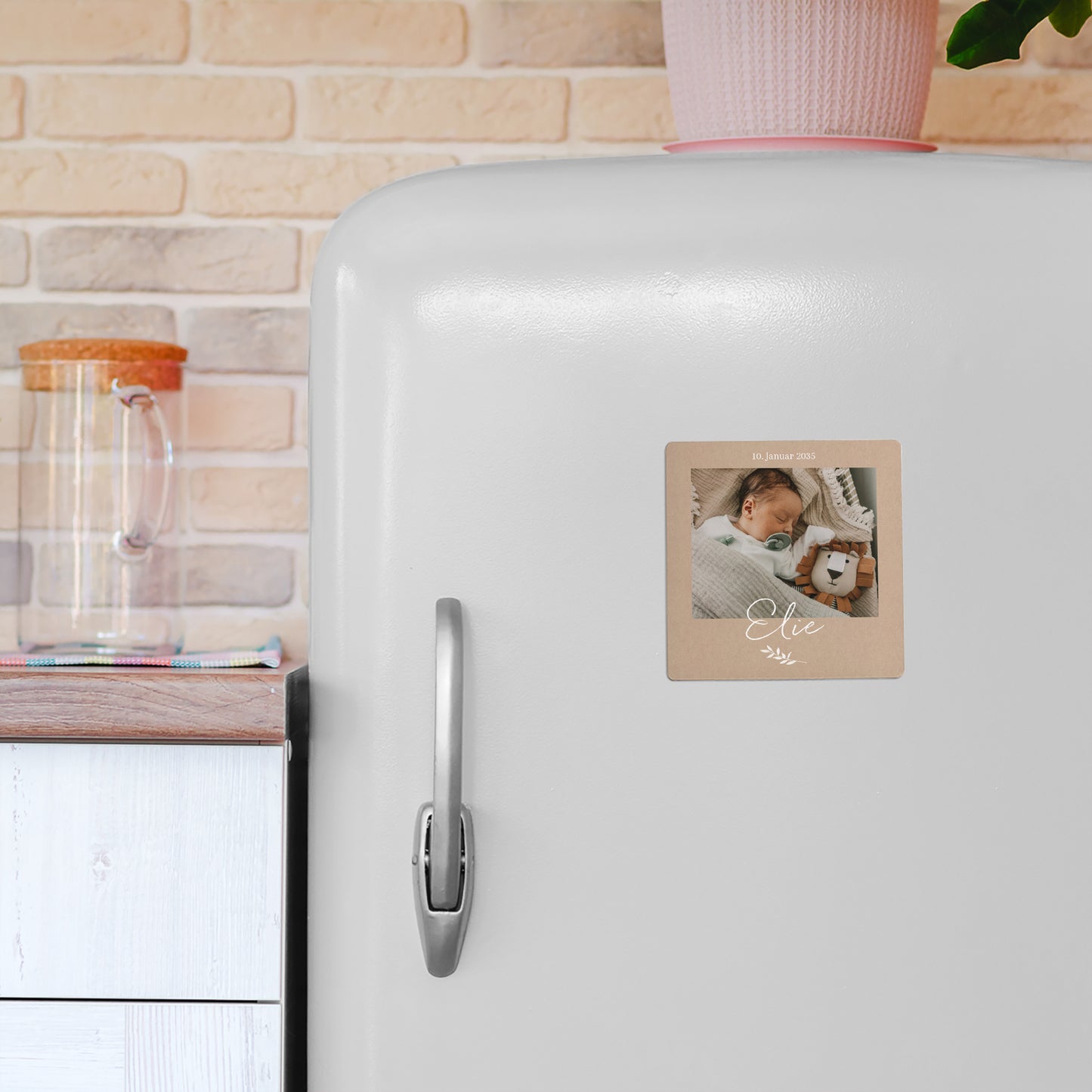 Dankeskarte Geburt Satz von 9, magnetisch. Porträt Kraft Natur foto N° 4