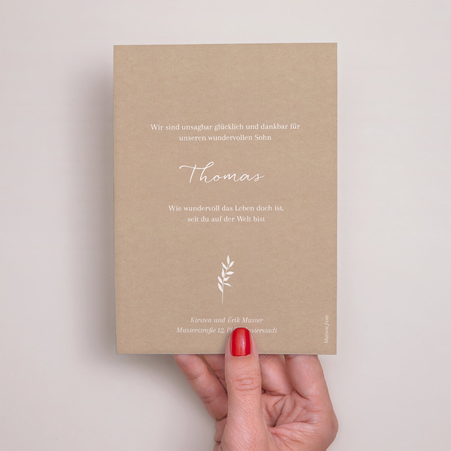 Geburtskarte Porträt Kraft Natur foto N° 3