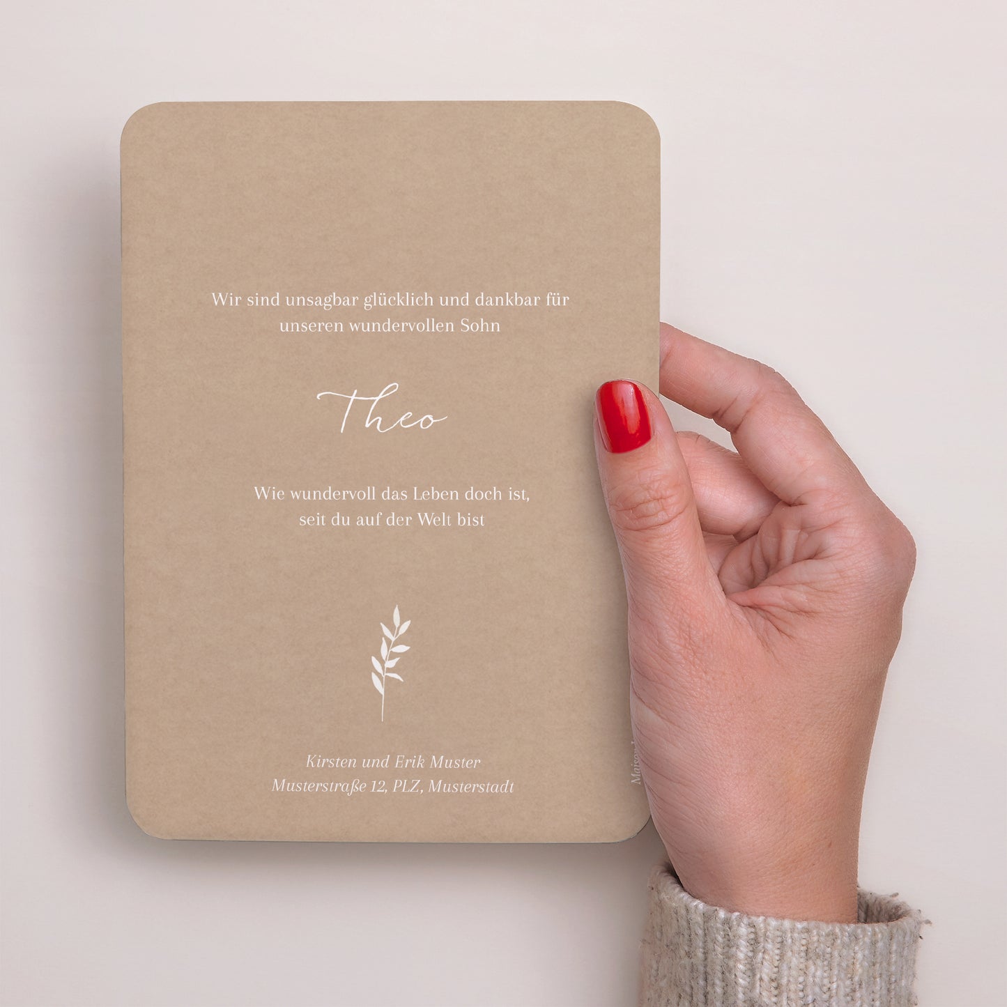 Geburtskarte Porträt, abgerundete Kanten Porträt Kraft Natur foto N° 3