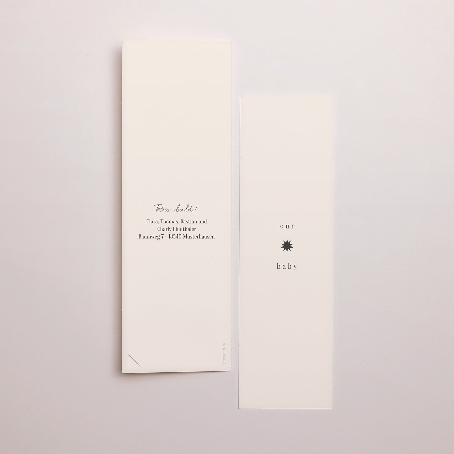 Geburtskarte Fotoautomaten Lesezeichen Goldener Mond foto N° 3