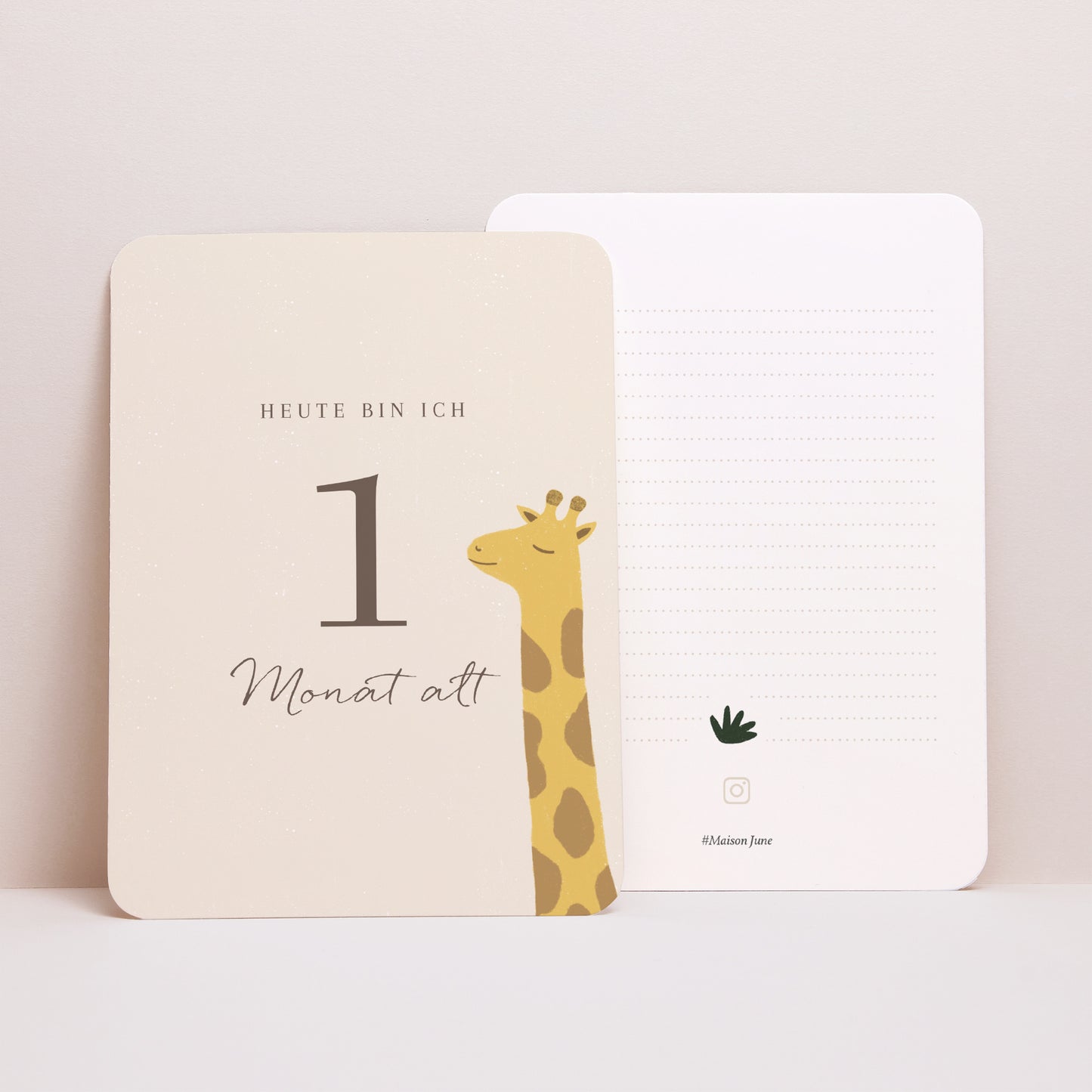 Meilenstein Karten Geburt 12er-Pack Giraffe Savanne foto N° 4