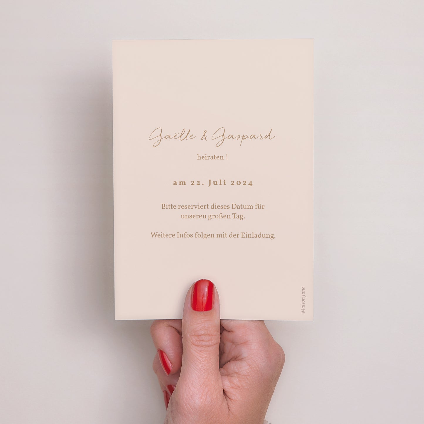 Save the date Karte Hochzeit Porträt Herz der Toskana foto N° 3