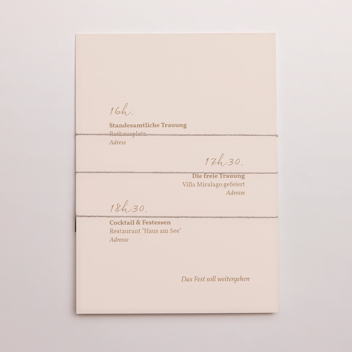 Hochzeitseinladung 3 Karten, Band Herz der Toskana foto N° 4
