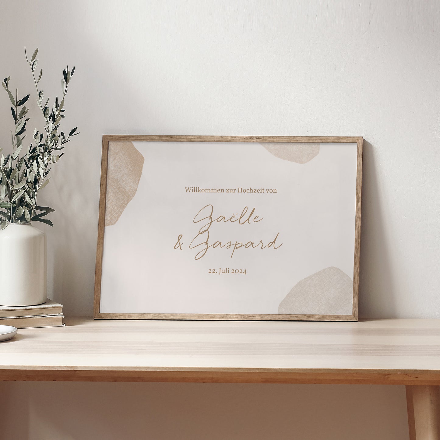 Begrüßungstafel Hochzeit Landschaft 90 x 60 cm Herz der Toskana foto N° 2