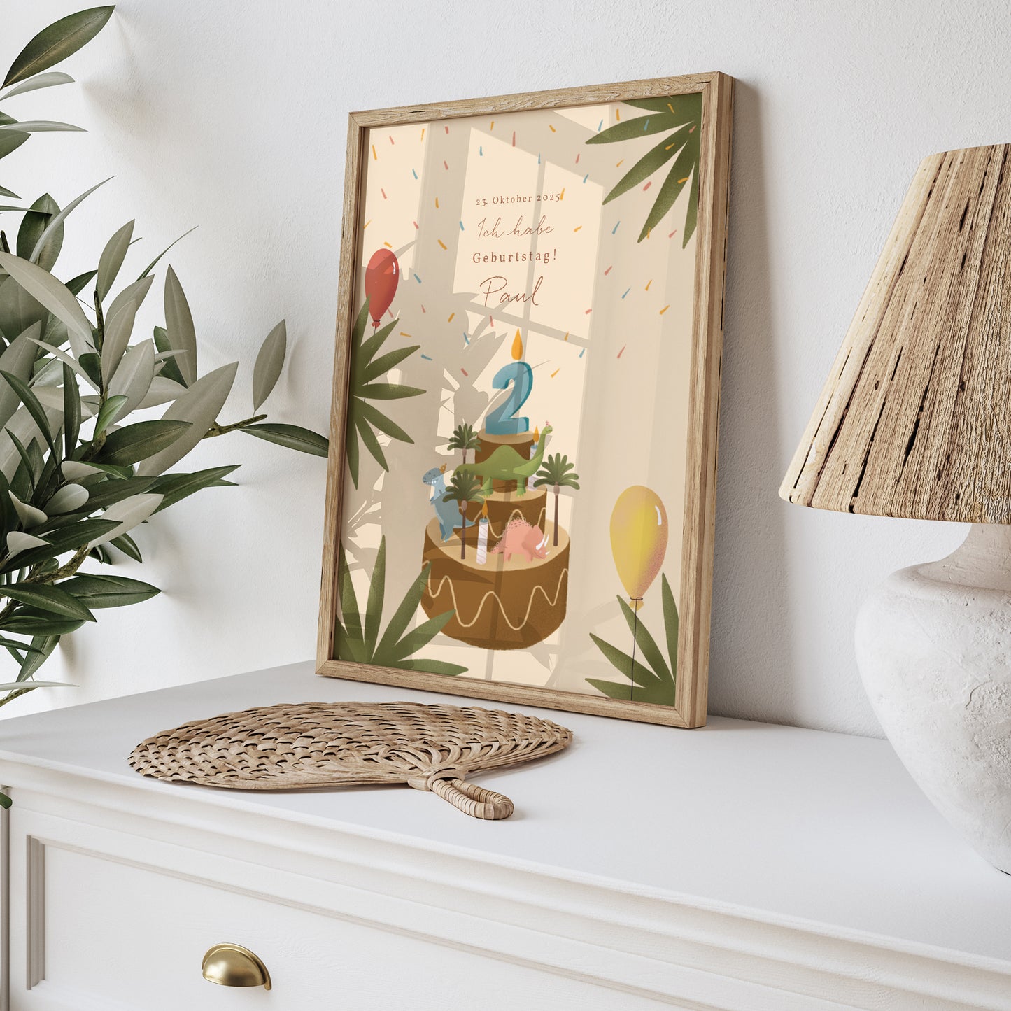 Poster Kindergeburtstag Porträt Kleiner Dinosaurier foto N° 5