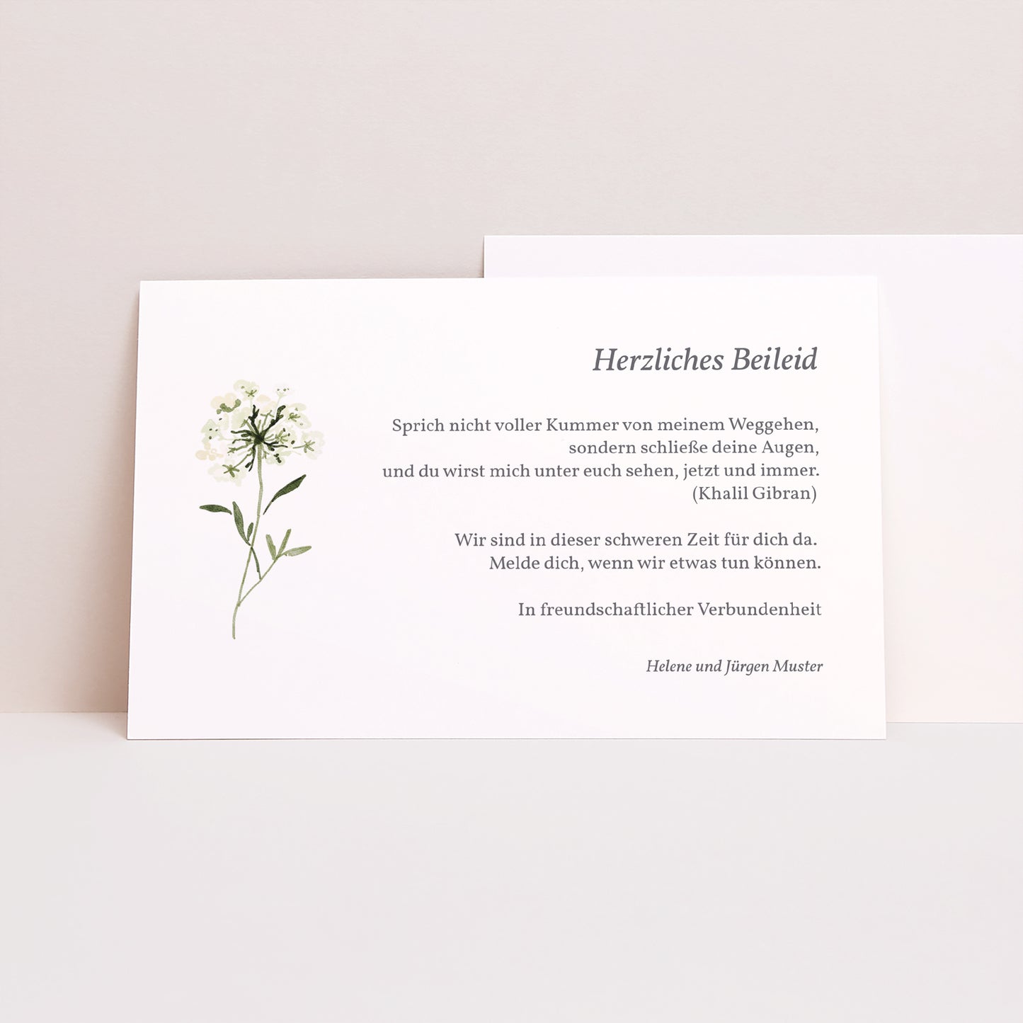 Kondolenzkarte Trauer Landschaft Hortensia foto N° 1
