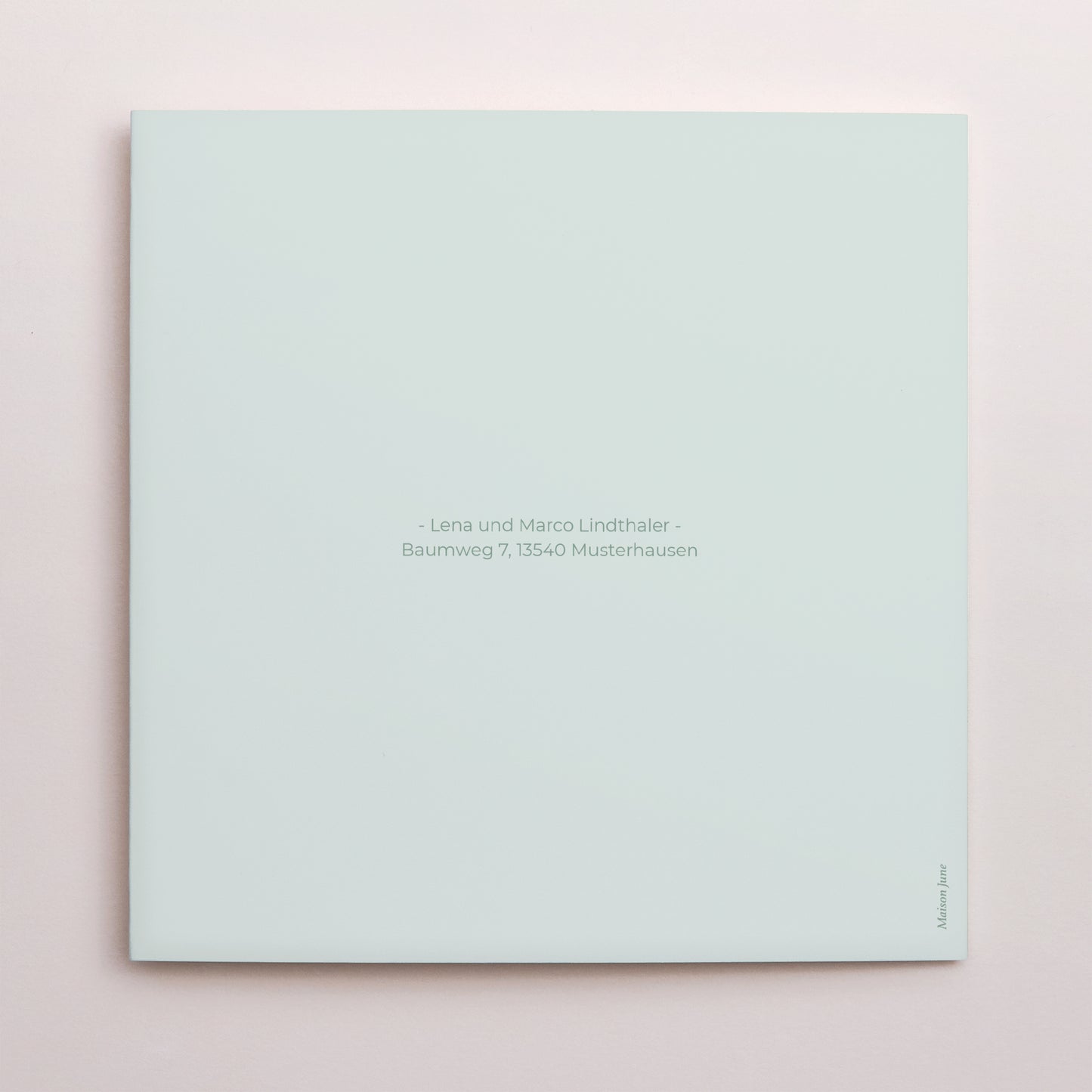 Geburtskarte Triptychon Fensteröffnung Blaue Margeriten foto N° 3