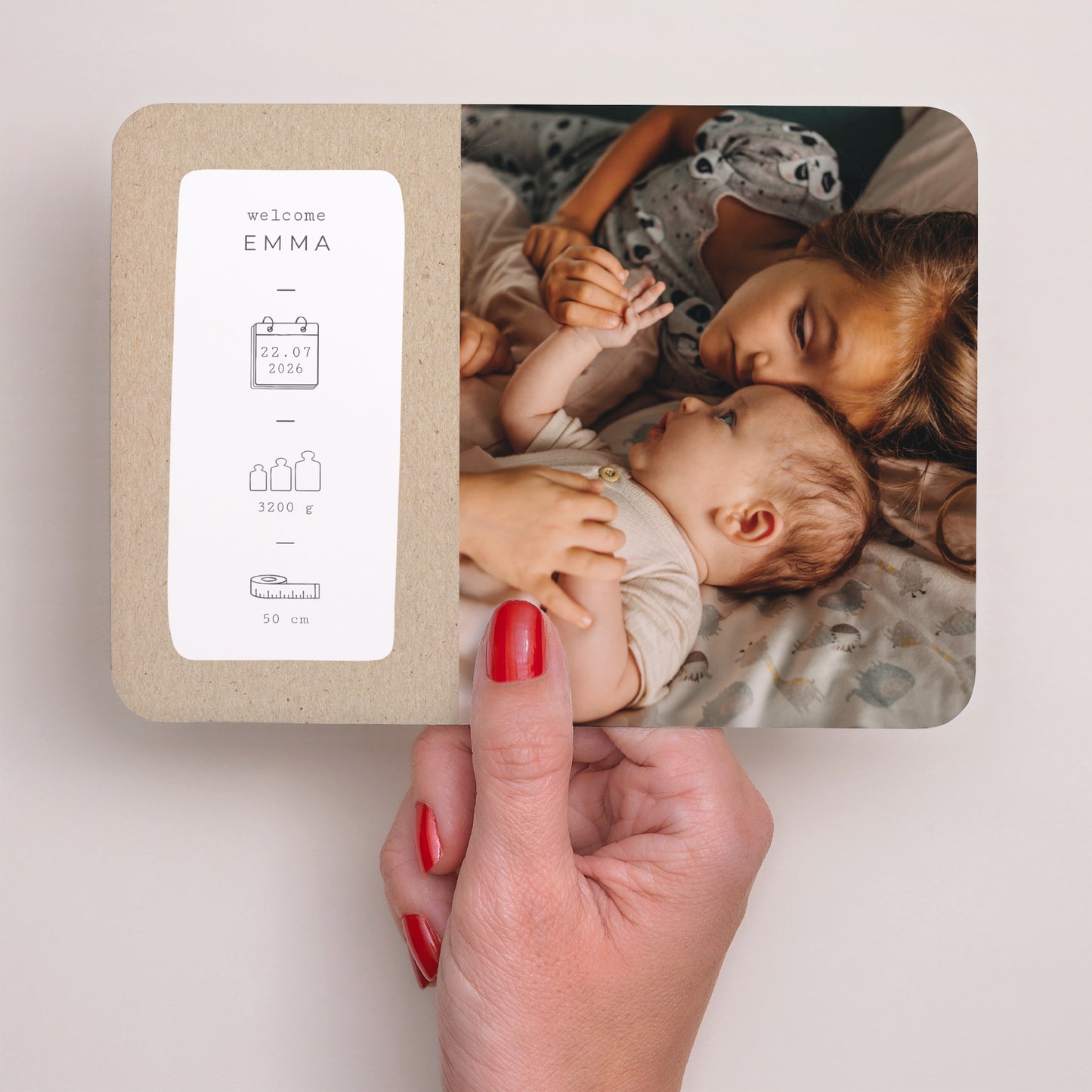 Geburtskarte Landschaft, abgerundete Ränder Kraft Pictos foto N° 3