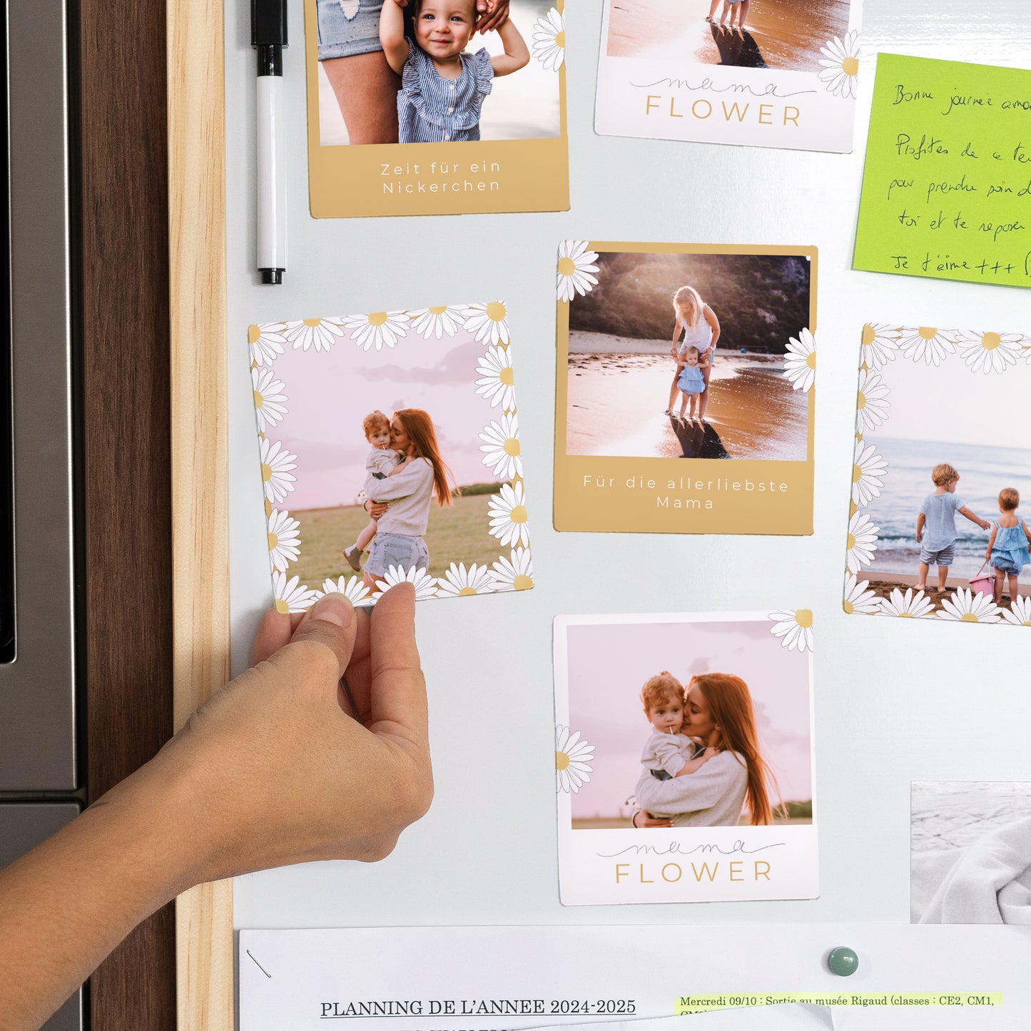 Magnet Objekte Pack mit 12, magnetisch Mama Flower foto N° 2