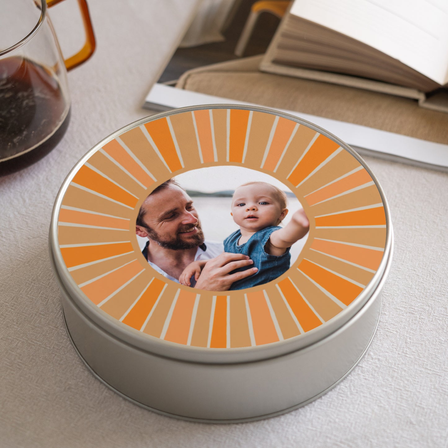 Metalldose Objekte Runde Mein Papa für mich foto N° 1