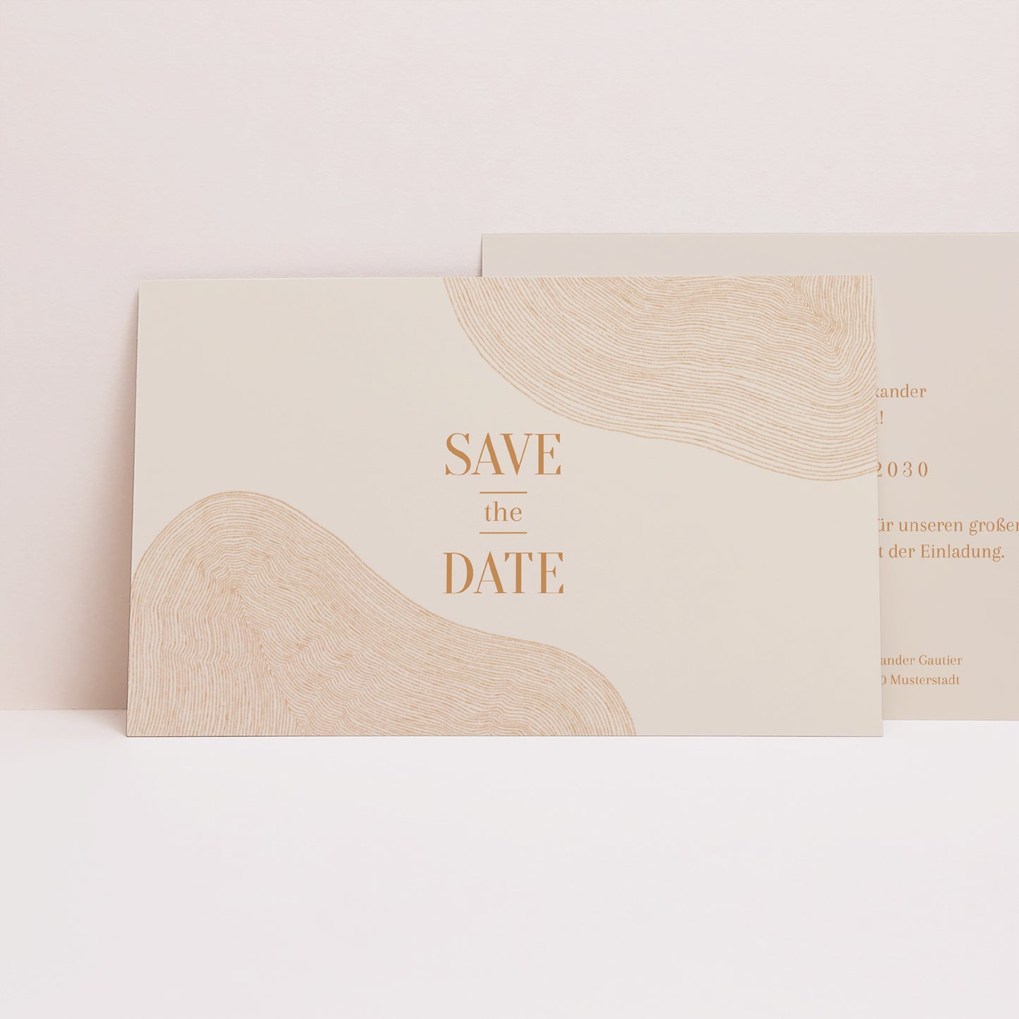 Save the date Karte Hochzeit Landschaft Land des Ockers foto N° 1