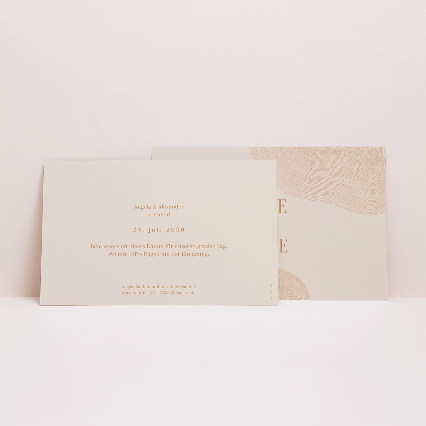 Save the date Karte Hochzeit Landschaft Land des Ockers foto N° 2