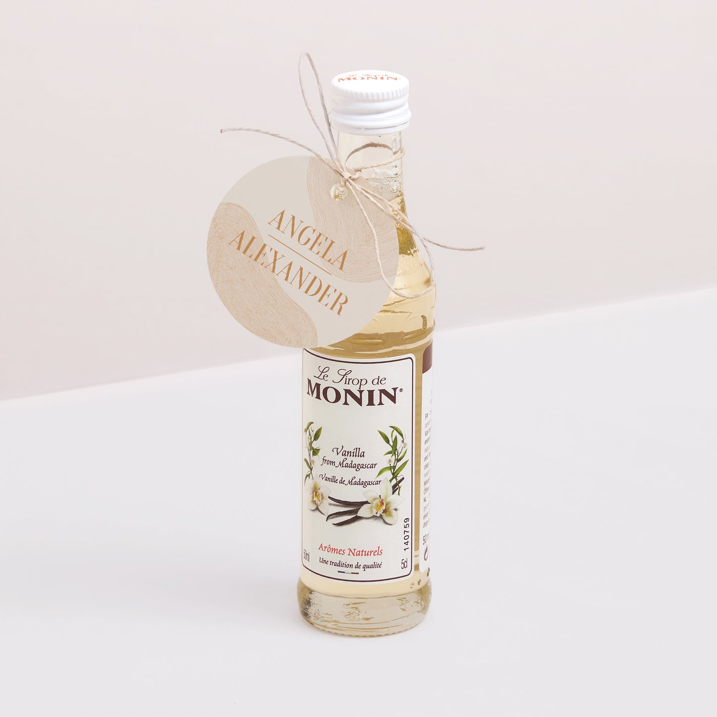 Vorgelochtes Etikett Hochzeit Runde Land des Ockers foto N° 3