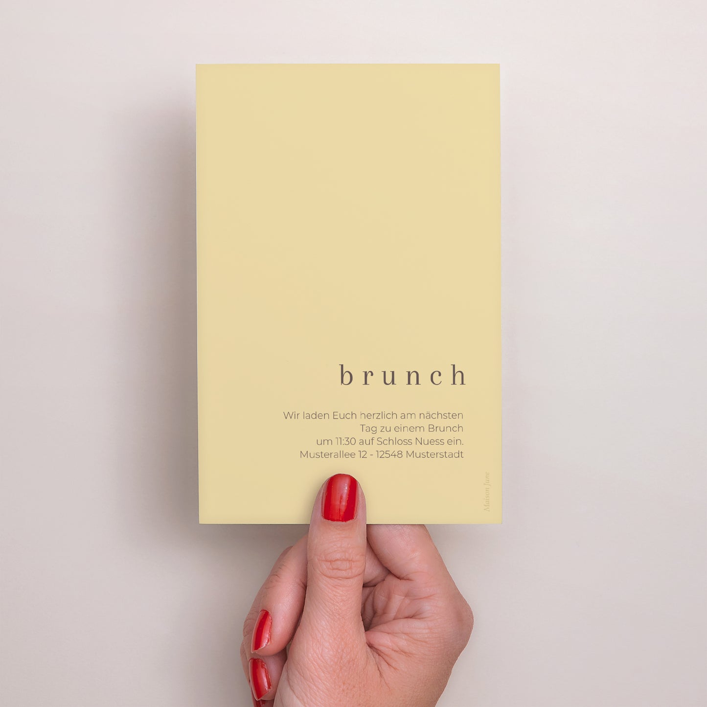 Einladungskarte Hochzeit PortraitPorträt Zitrusfrucht-Farben foto N° 3