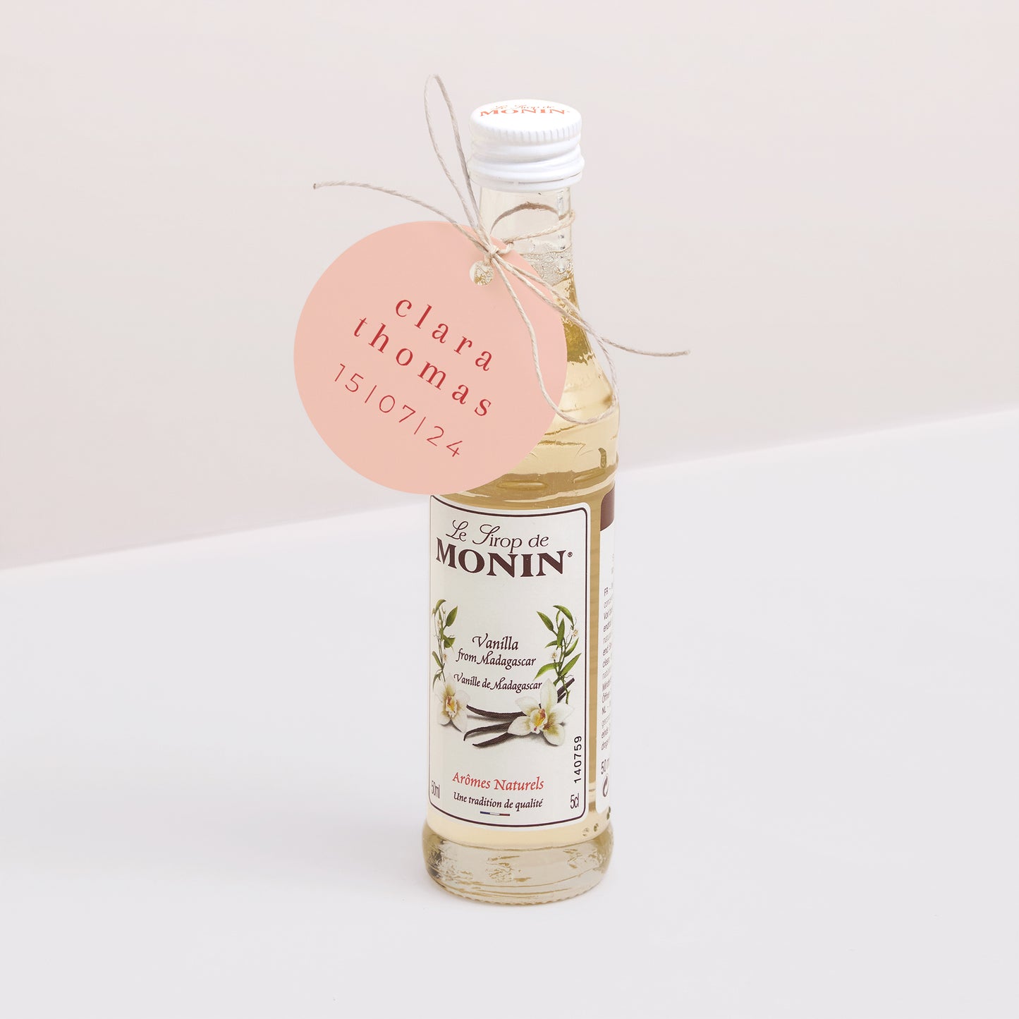 Vorgelochtes Etikett Hochzeit Runde Zitrusfrucht-Farben foto N° 3