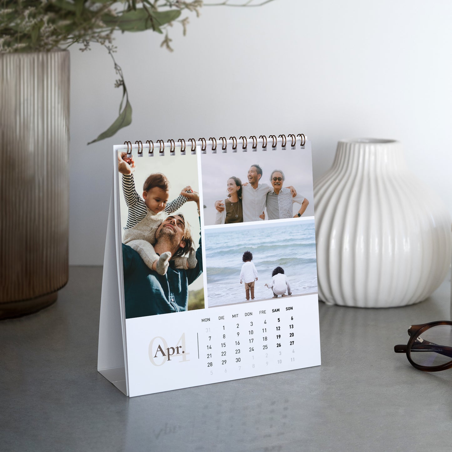 Kalender Weihnachten Büro, Staffelei Ovaler Weihnachtskranz foto N° 2