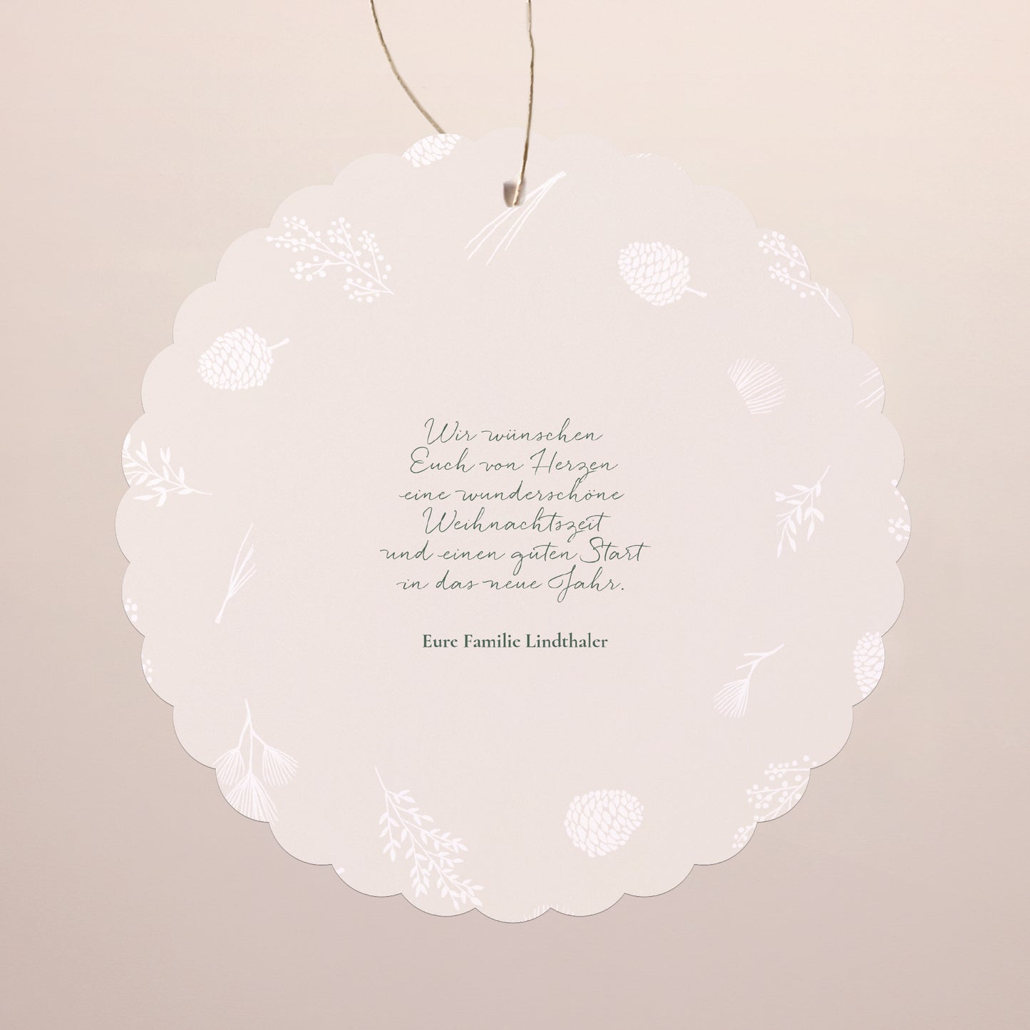 Weihnachtskarte Weihnachten Zum Aufhängen Zarte Weihnachten foto N° 2