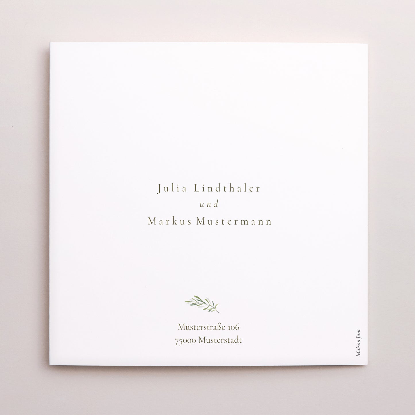 Hochzeitseinladung Triptychon Fensteröffnung Pflanzlich, Goldene Splitter foto N° 3